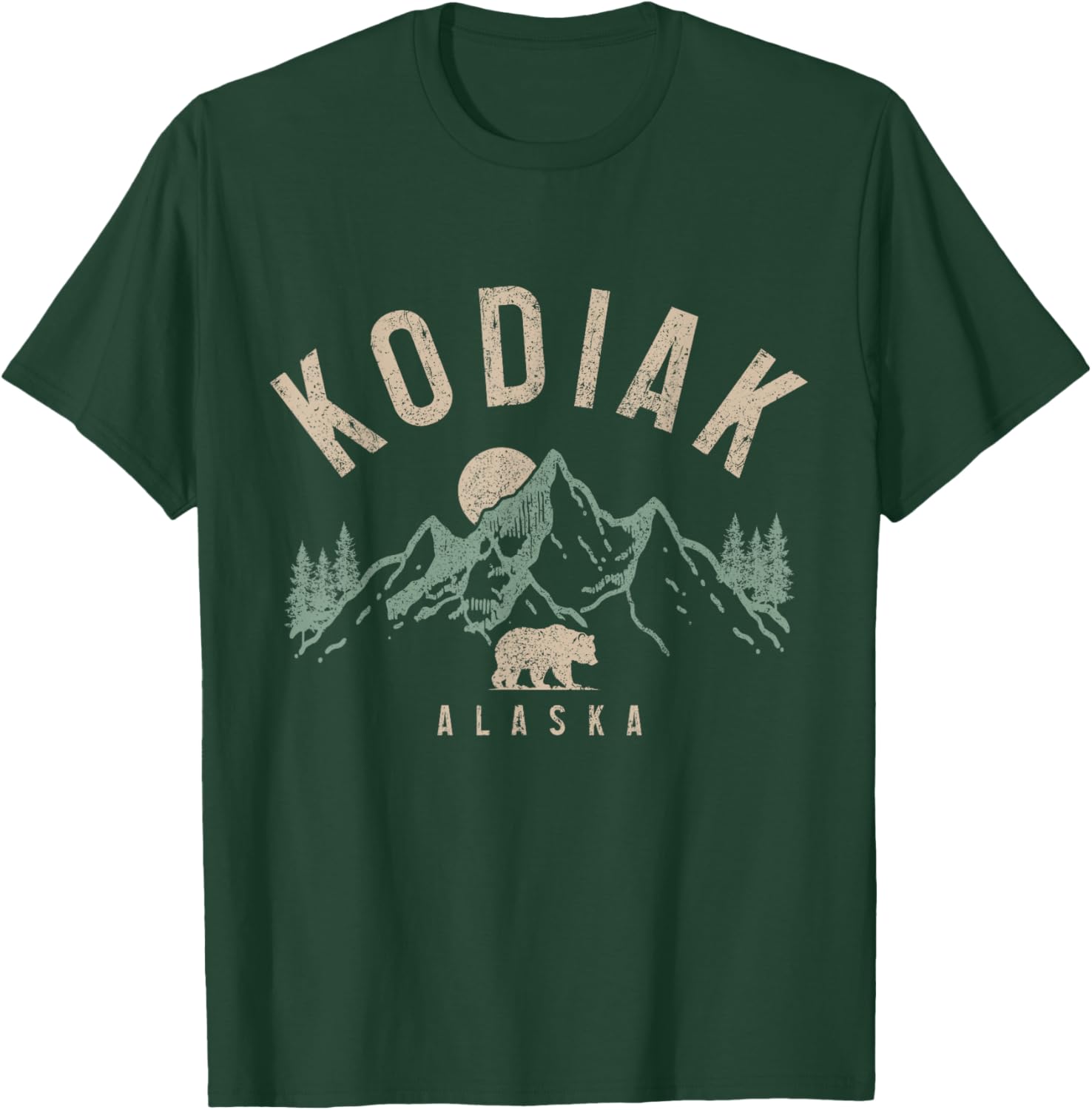 Kodiak Alaska Vintage Bear Mountains T-Shirt for Nature Lovers - 6