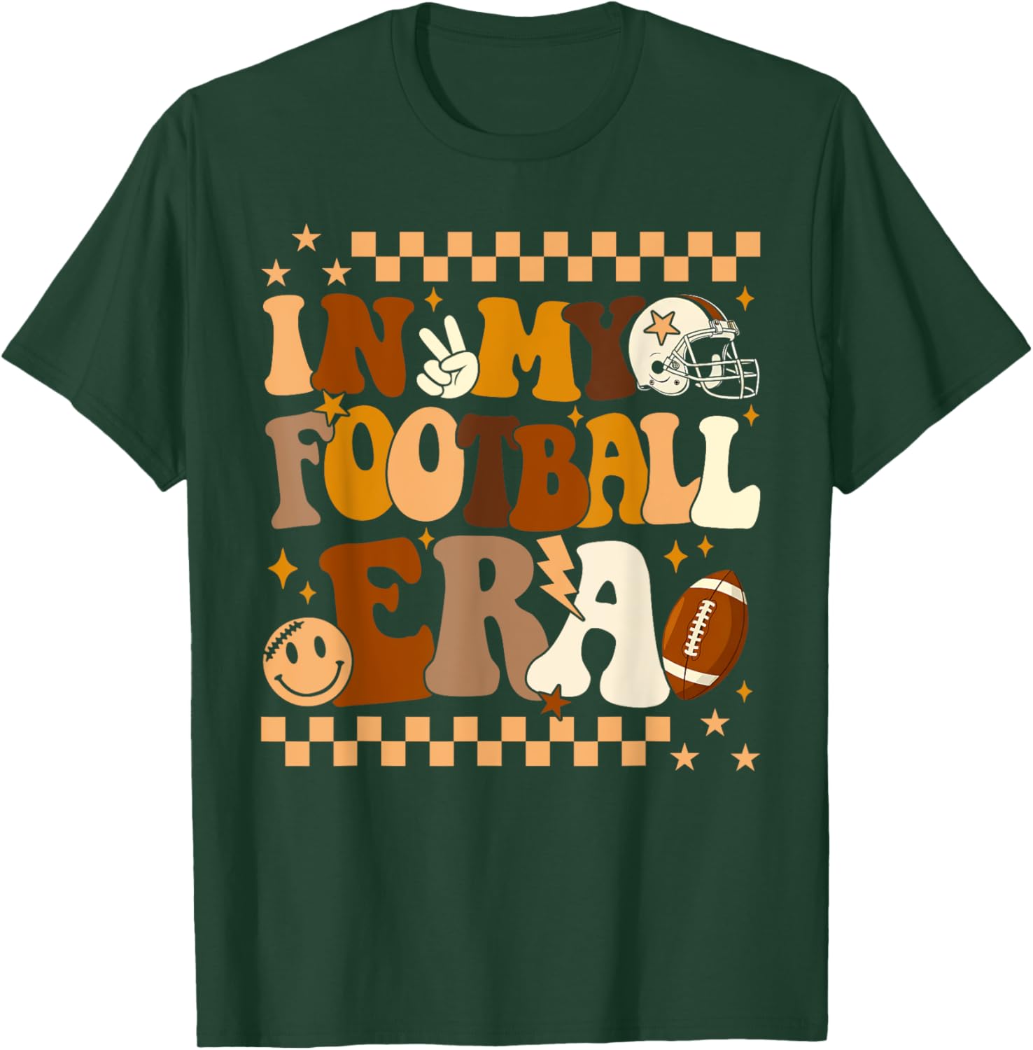 Groovy In My Football Era T-Shirt for Men, Women, and Kids Football Fans - 7