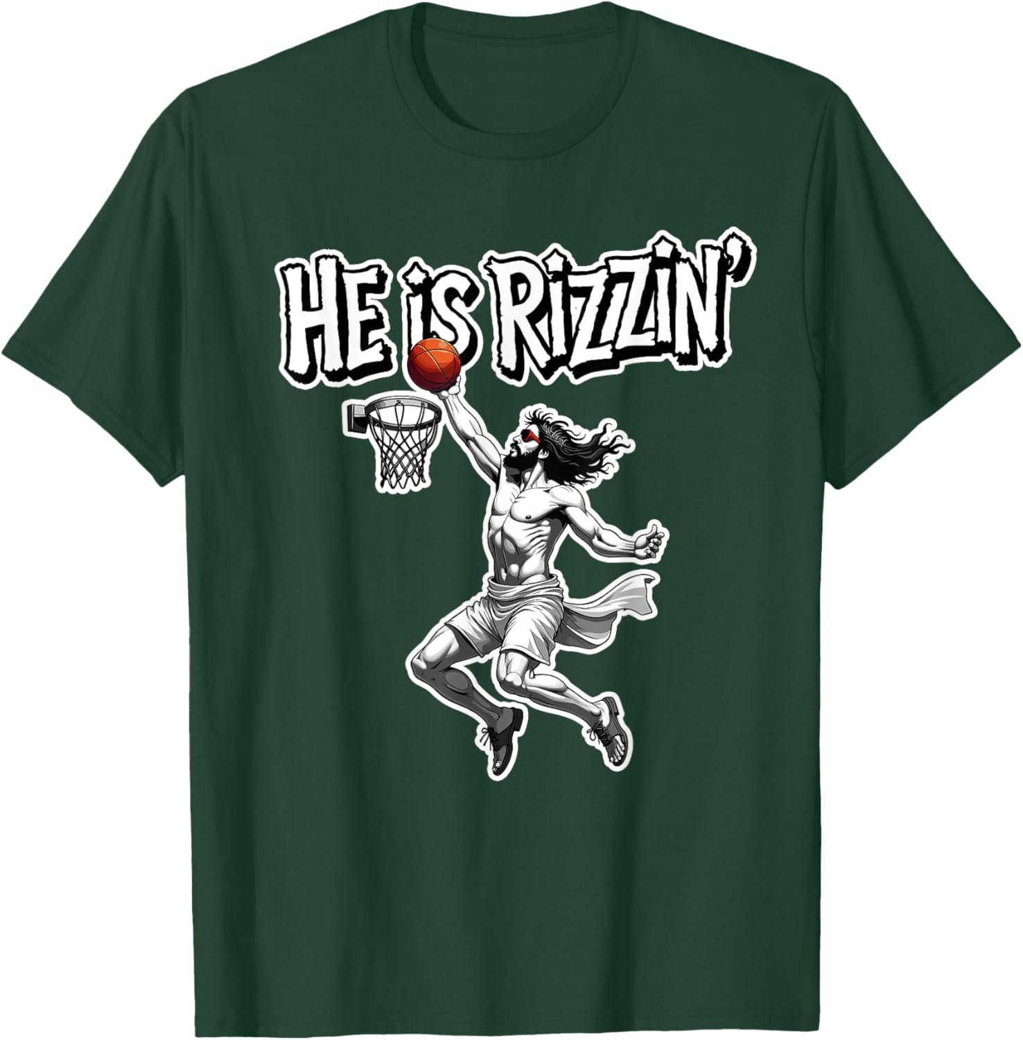 Funny Jesus Basketball Meme T-Shirt for Rizzin Fans - Unique Gift Idea - 23