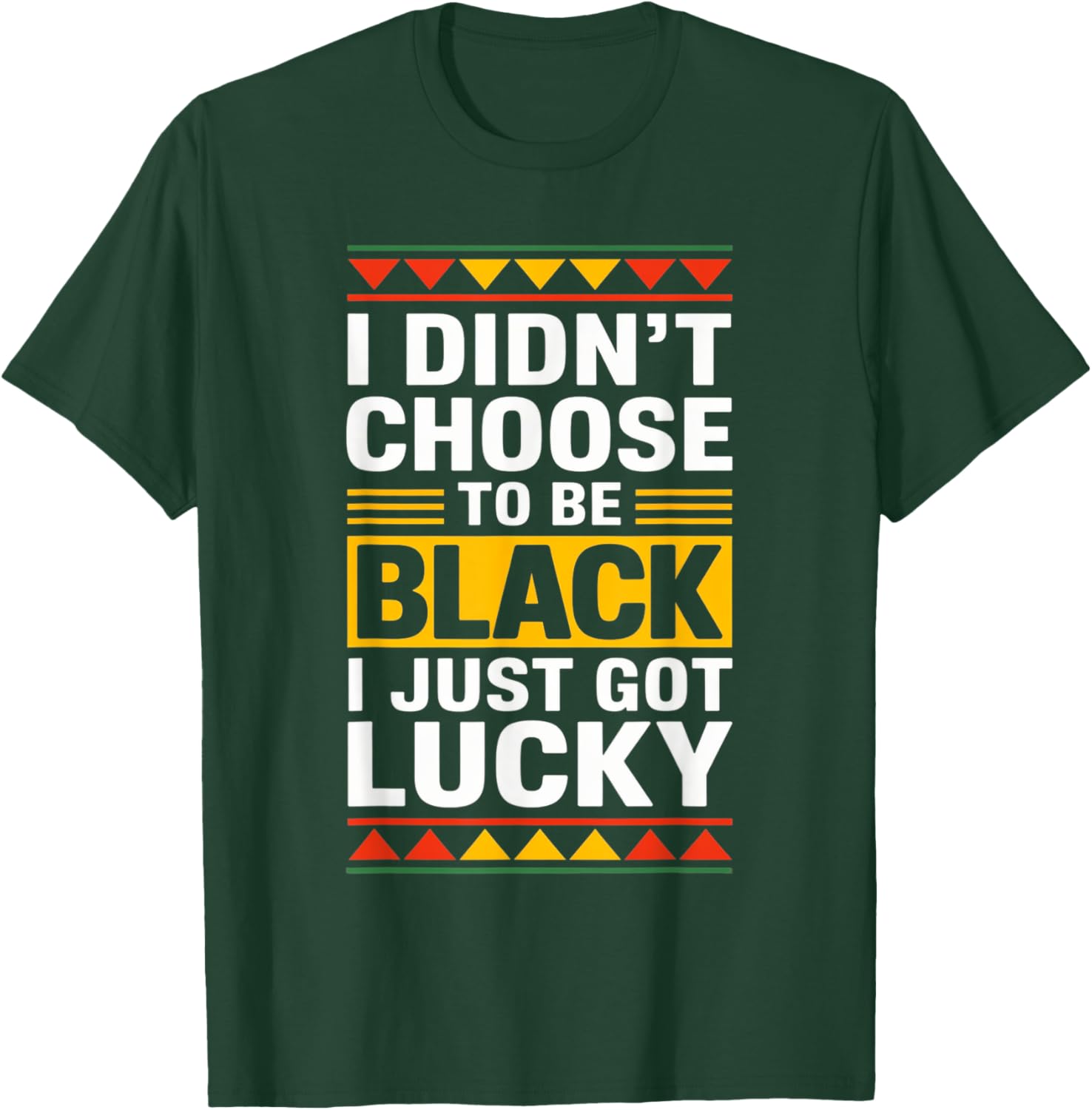 Inspirational I Didn't Choose to be Black Afro Black History T-Shirt - 1