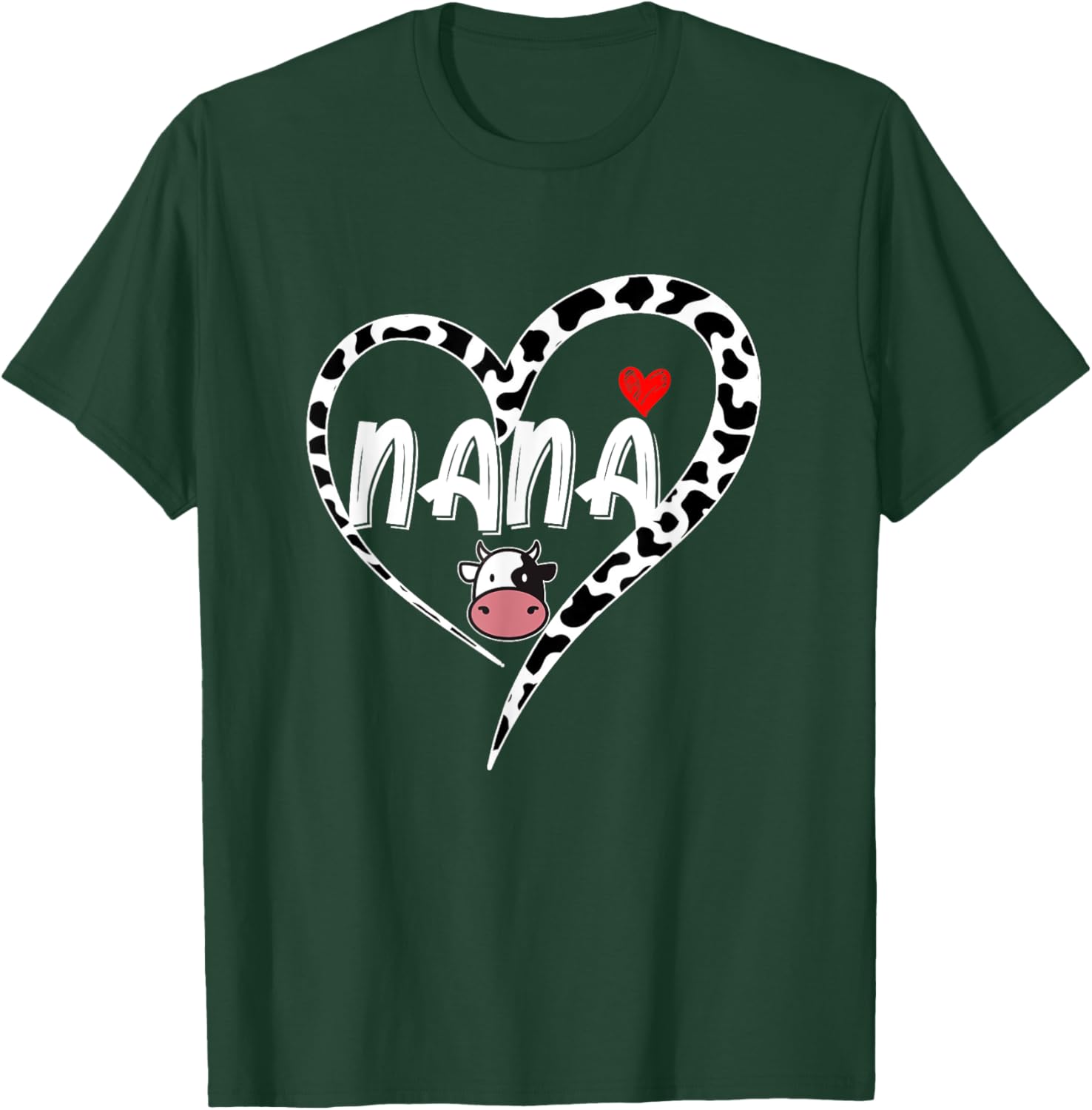 Nana Cow Print Heart T-Shirt Perfect for Mother's Day Gifts - 18