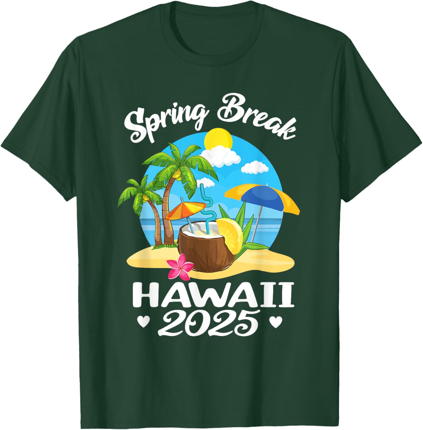 Hawaii 2025 Spring Break Family Beach T-Shirt for Fun School Vacations - 10
