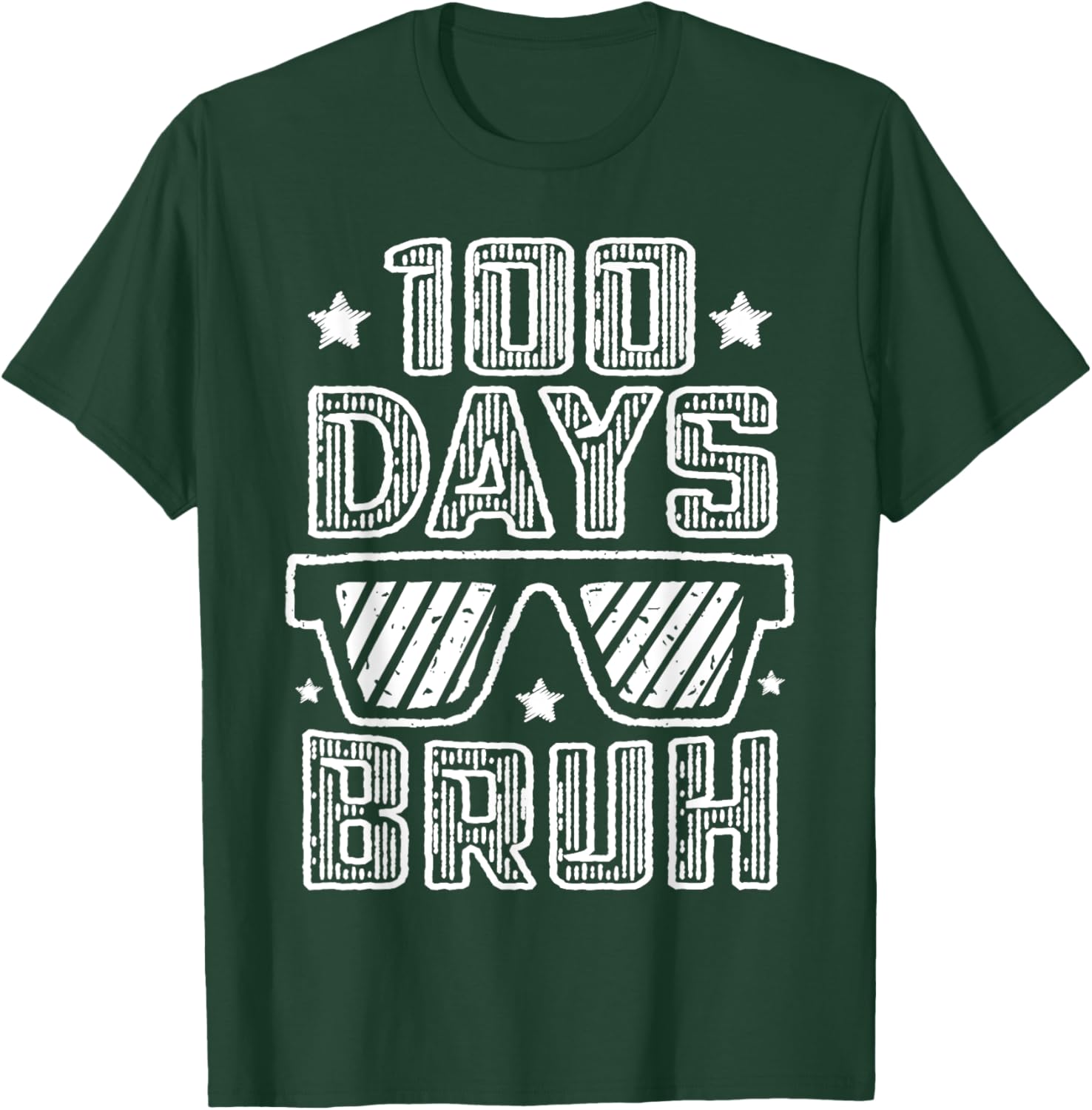 Bruh 100 Days of School Sunglasses T-Shirt for Boys Fun and Stylish - 8