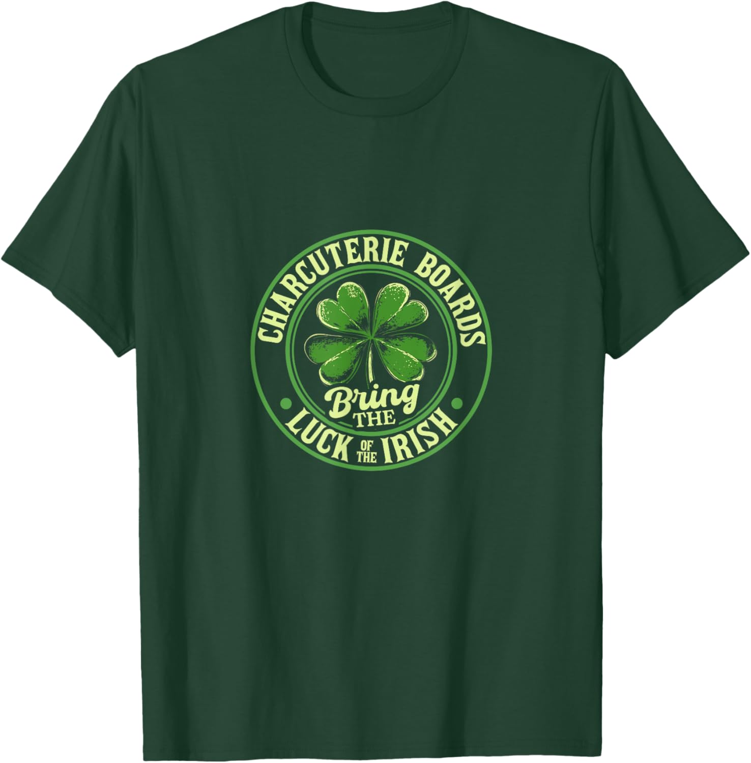 St. Patrick's Day Charcuterie Shamrock T-Shirt for Festive Fun - 15