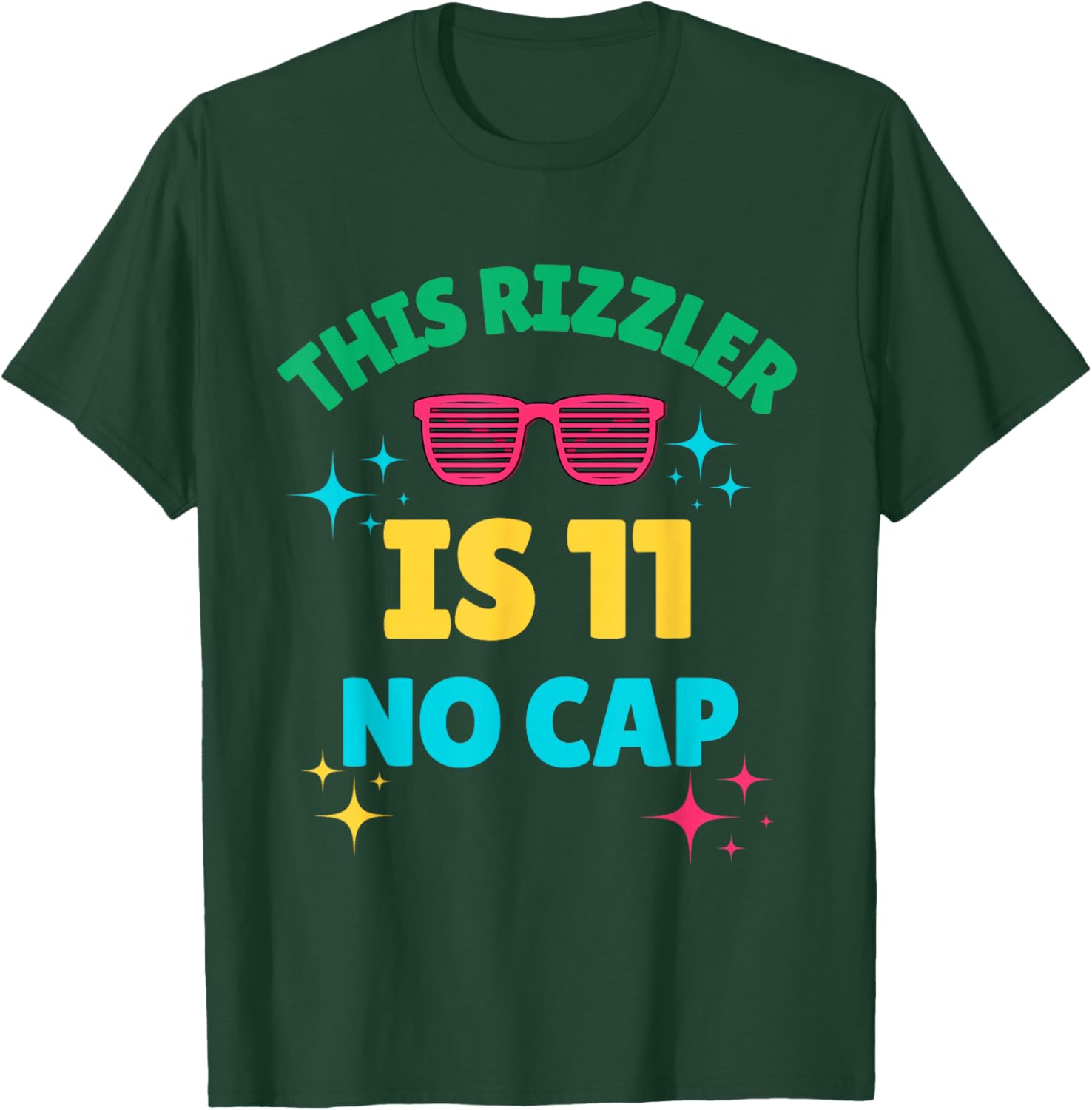 Cool 11th Birthday Rizzler T-Shirt Fun Gift for Boys and Girls - 21