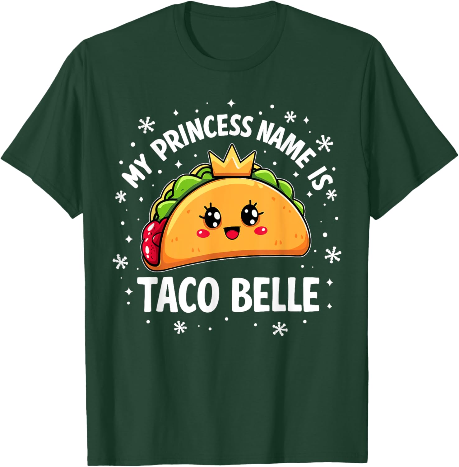Funny Taco Belle Graphic T-Shirt for Taco Lovers and Foodies - 19