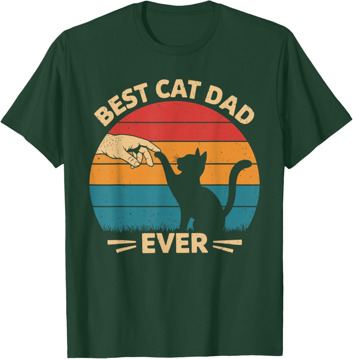 Funny Retro Best Cat Dad Ever T-Shirt for Cat Lovers on Father's Day - 6