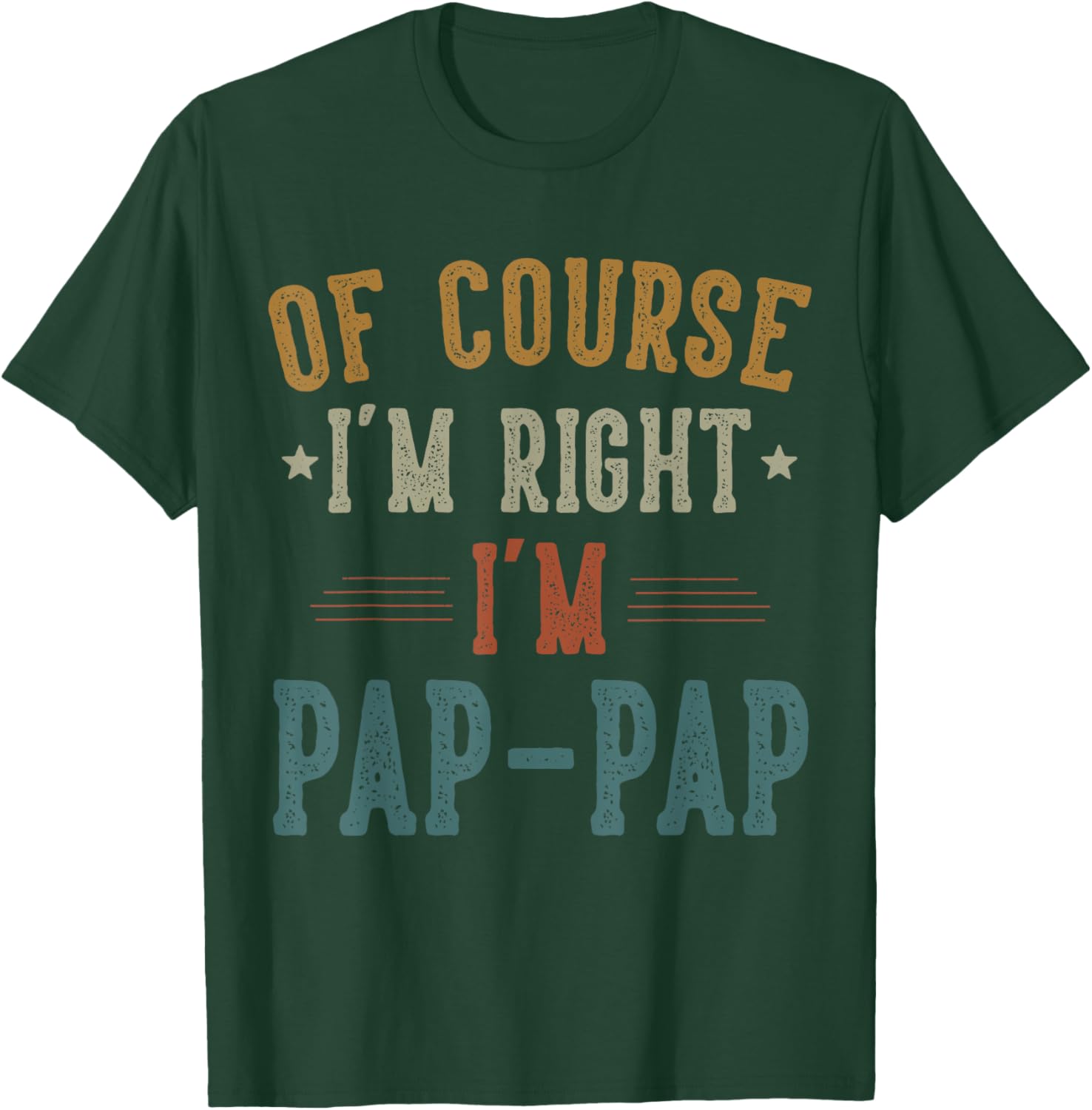 Vintage Pap Pap I'm Right T-Shirt Perfect Gift for Father's Day - 6