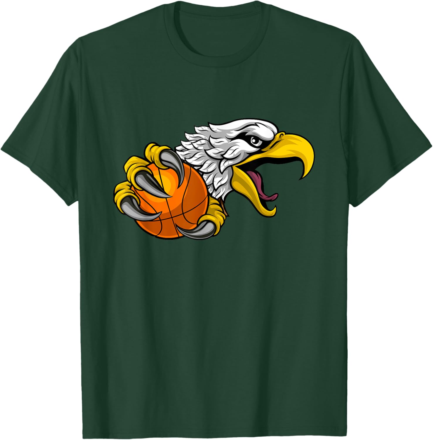 Eagle Hawk Basketball Cartoon Character T-Shirt for Fun Sports Fans - 29