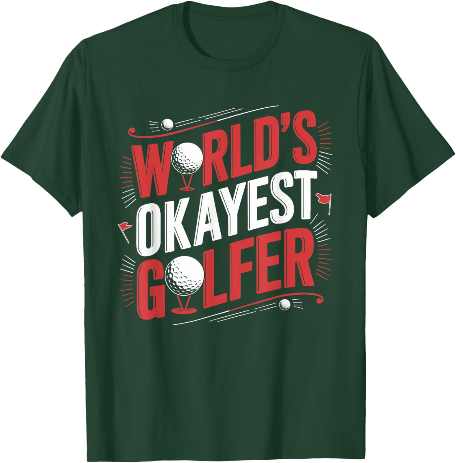 Golf Player World's Okayest Golfer T-Shirt for Casual Golf Enthusiasts - 4