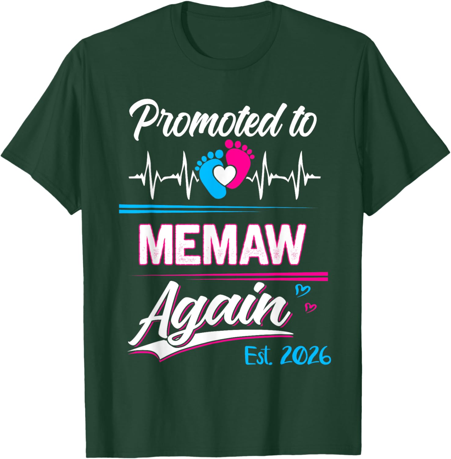 Promoted to Memaw Again 2026 Funny Pregnancy Announcement T-Shirt - 19