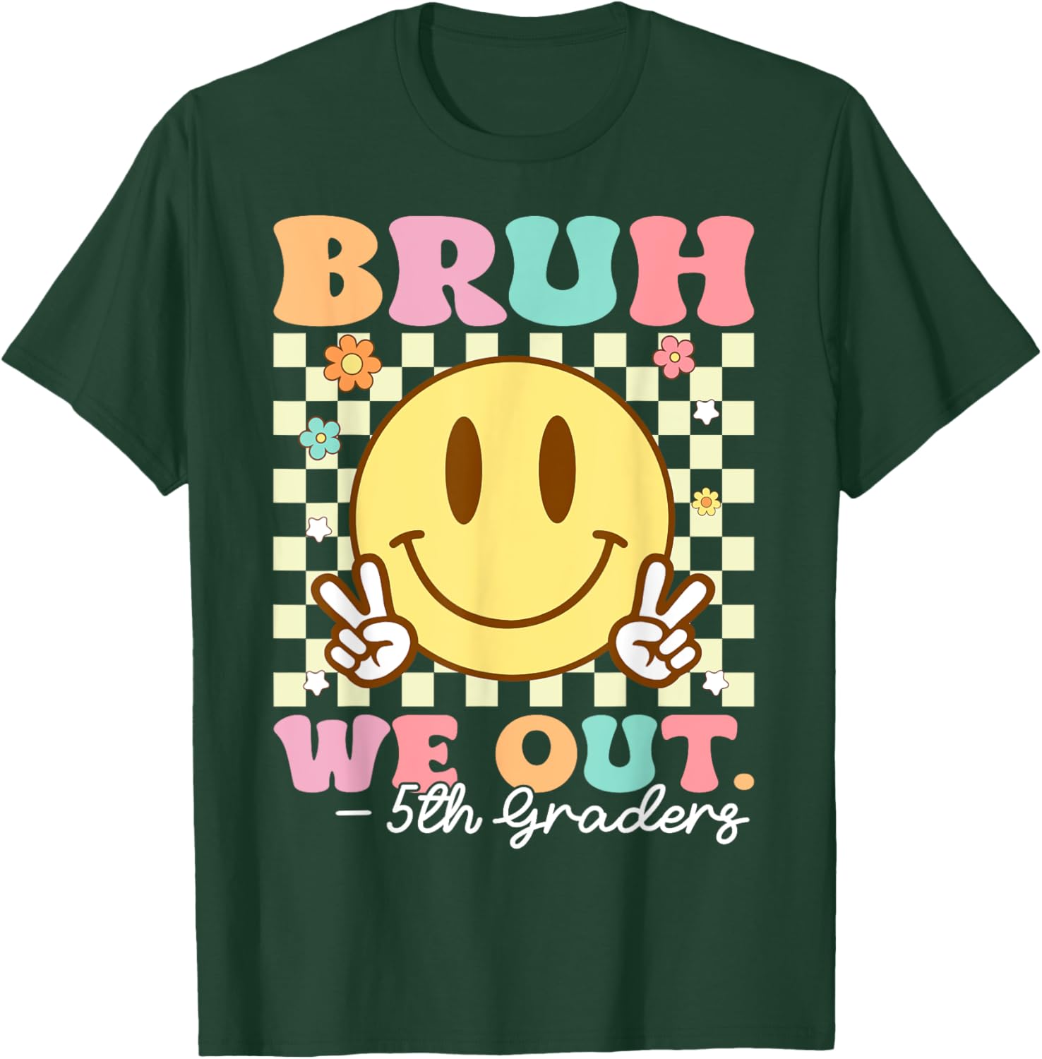 Bruh We Out Class of 2025 5th Grade Graduation T-Shirt for Kids - 19