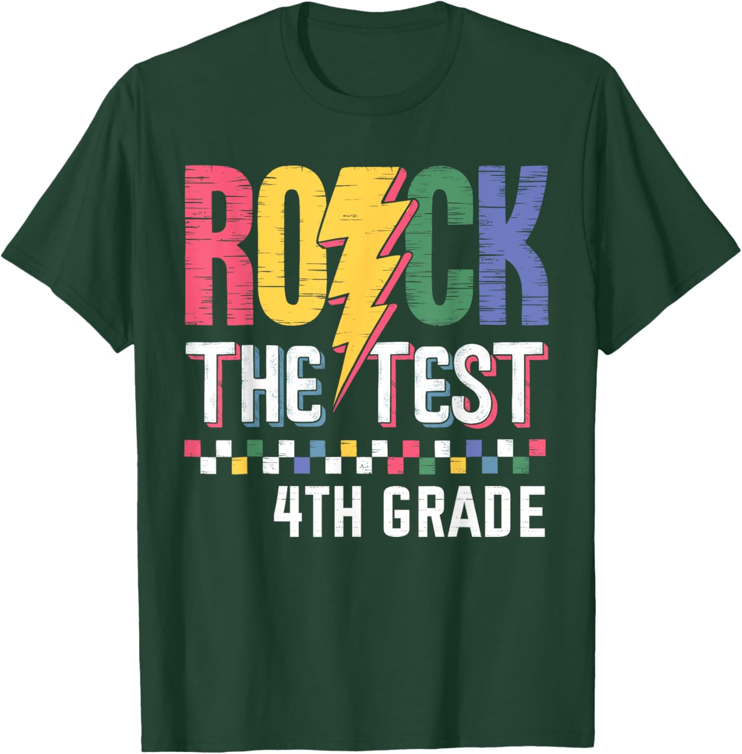 Rock The Test 4th Grade Test Day T-Shirt for Students and Teachers - 19