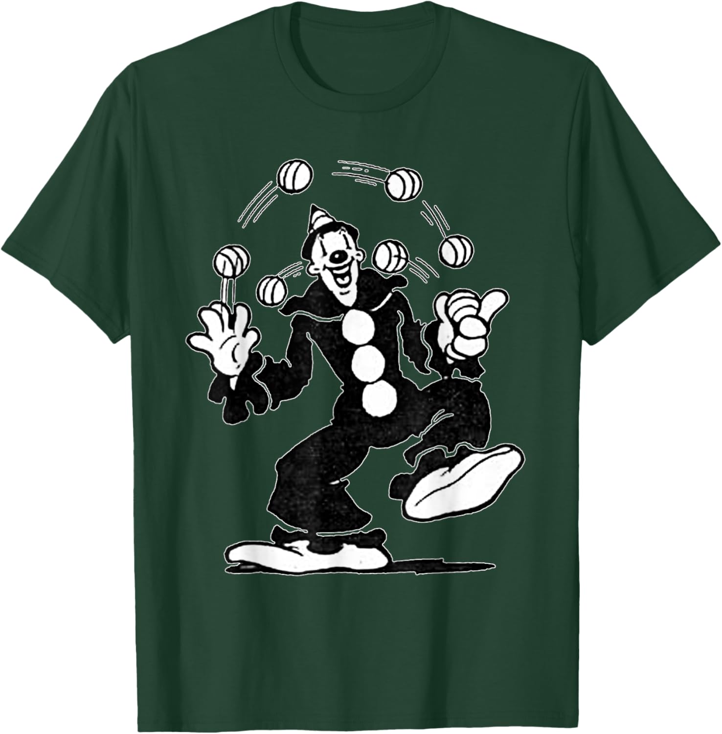 Koko the Clown Vintage Cartoon Juggling T-Shirt for Fun and Style - 8