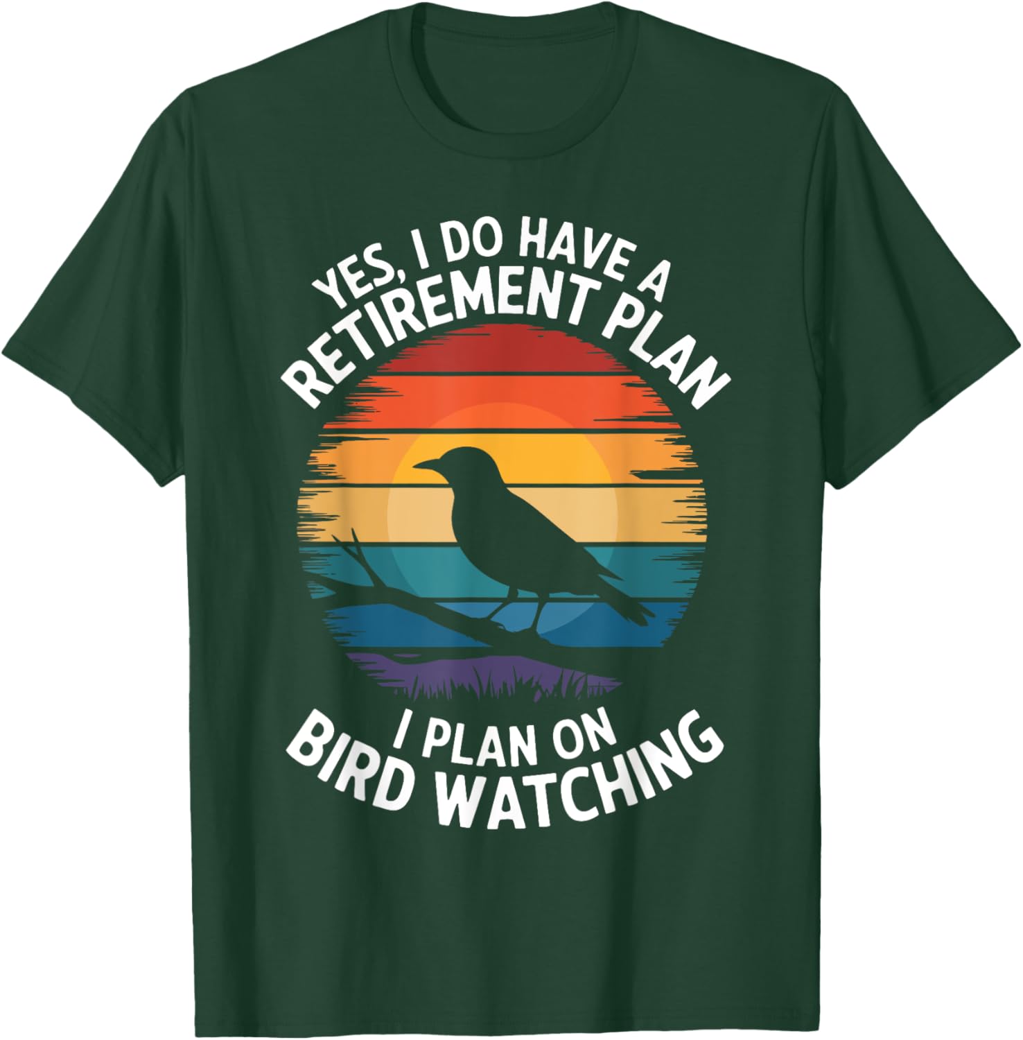 Retro Bird Lover T-Shirt for Bird Watching and Retirement Fun - 14