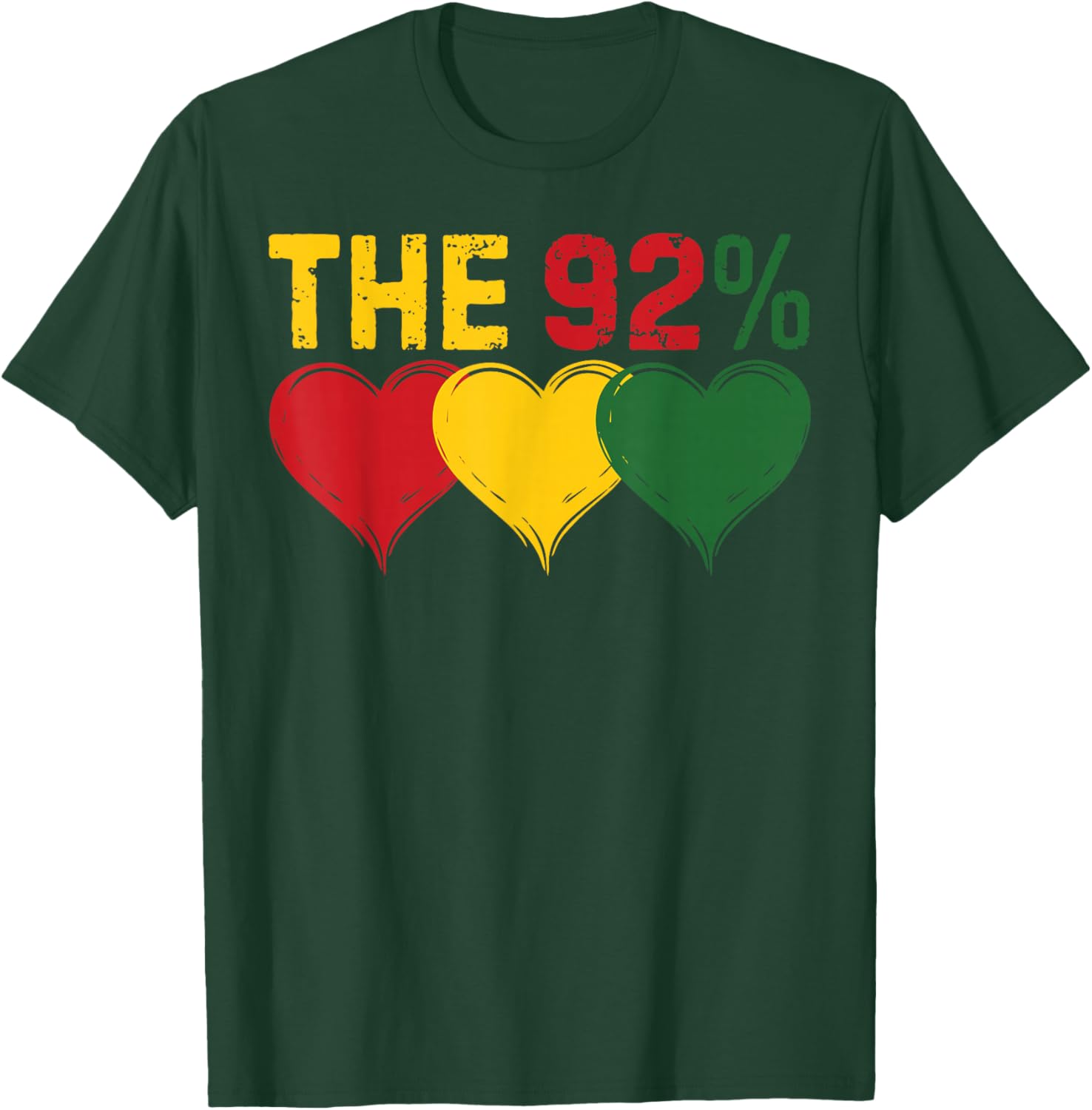 Celebrate Black Women's History Month with the 92% Art Collective Heart T-Shirt - 8