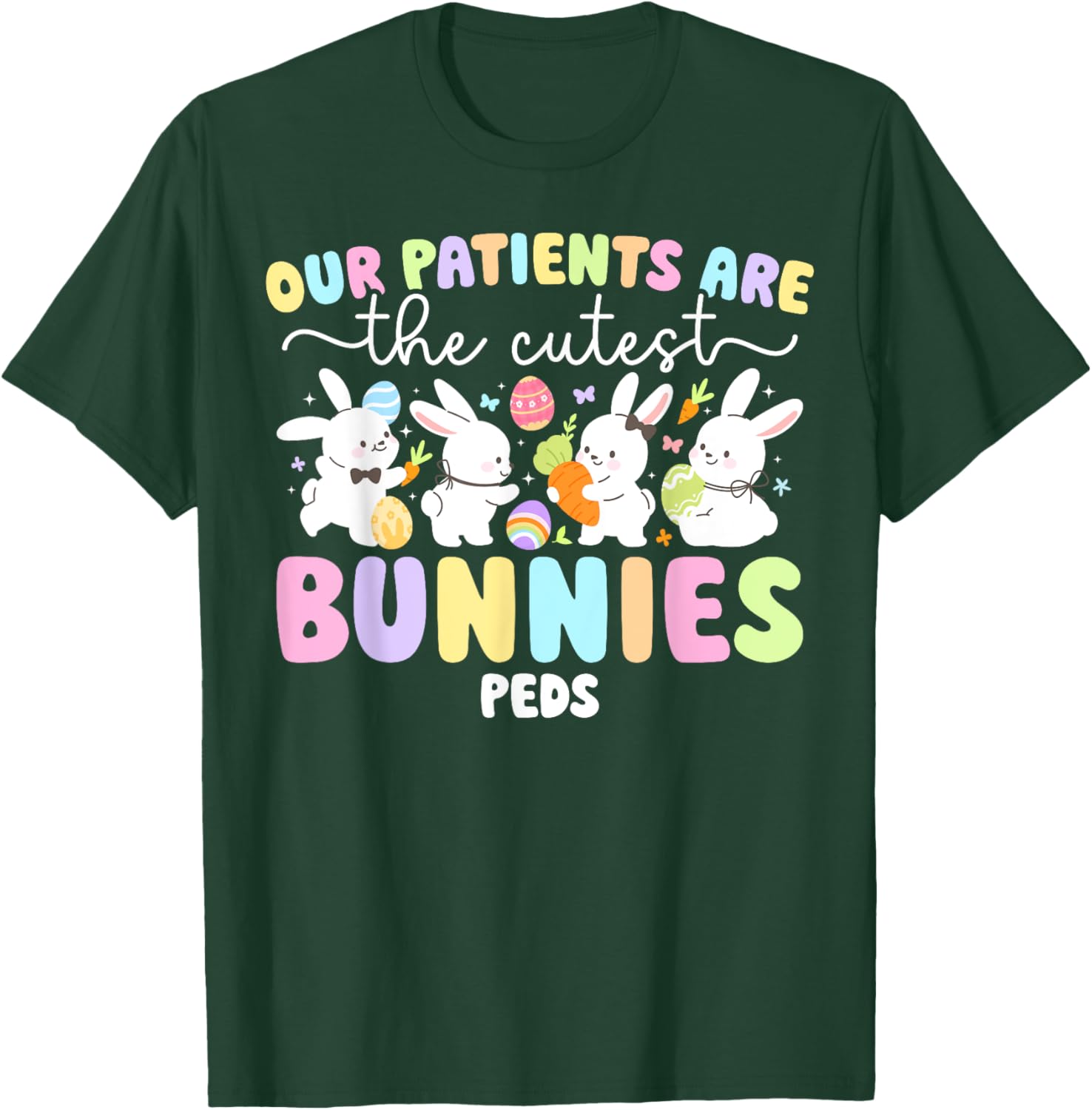 Cute Peds Easter Bunny Pediatric Nurse T-Shirt for Nurse Appreciation Day - 12