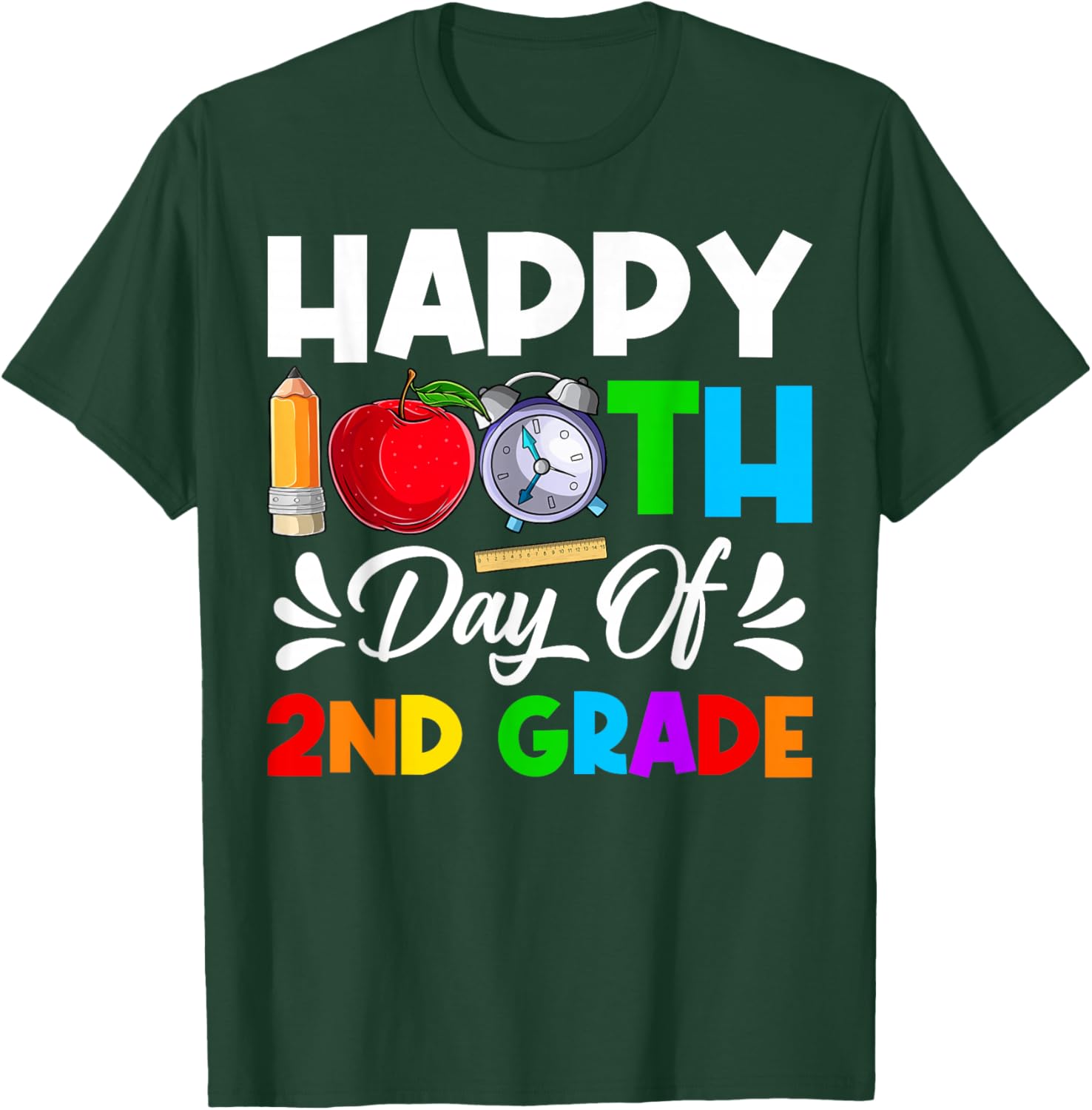 Happy 100th Day 2nd Grade T-Shirt for Boys and Girls, 100 Days Smarter - 9
