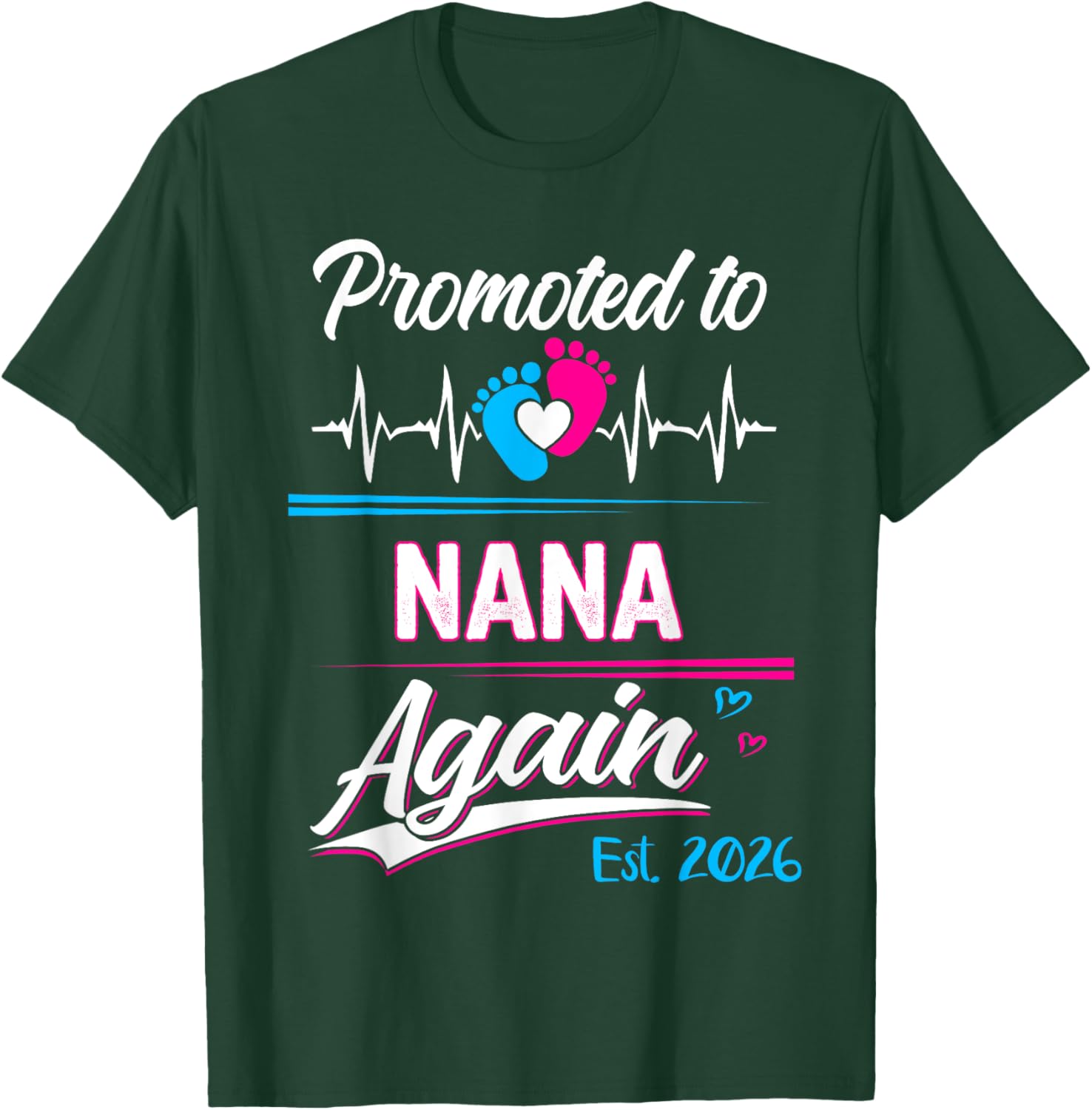 Promoted to Nana Again 2026 Pregnancy Announcement T-Shirt Gift - 14