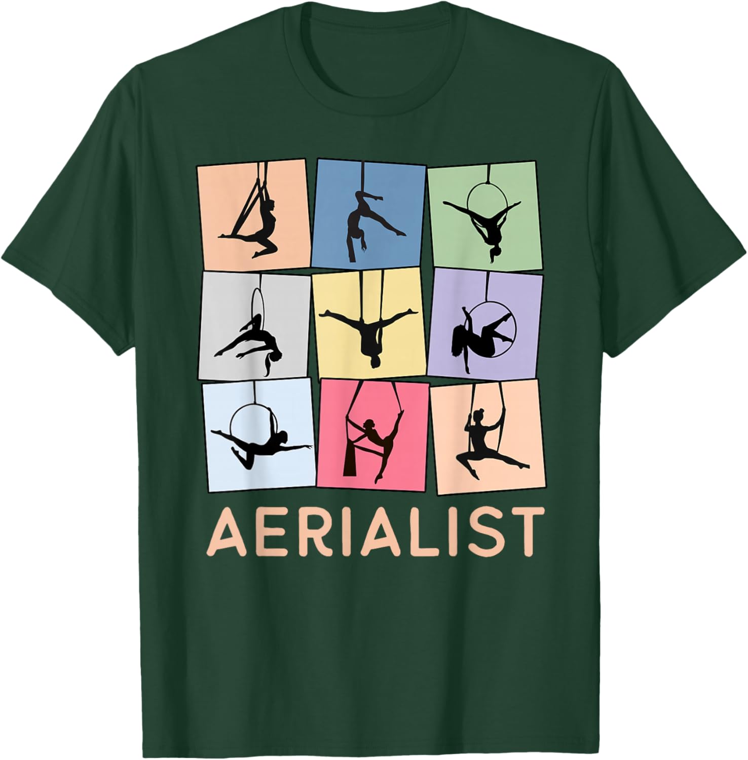 Fun Retro Aerialist T-Shirt for Aerial Hoop Lovers and Gift Ideas - 3