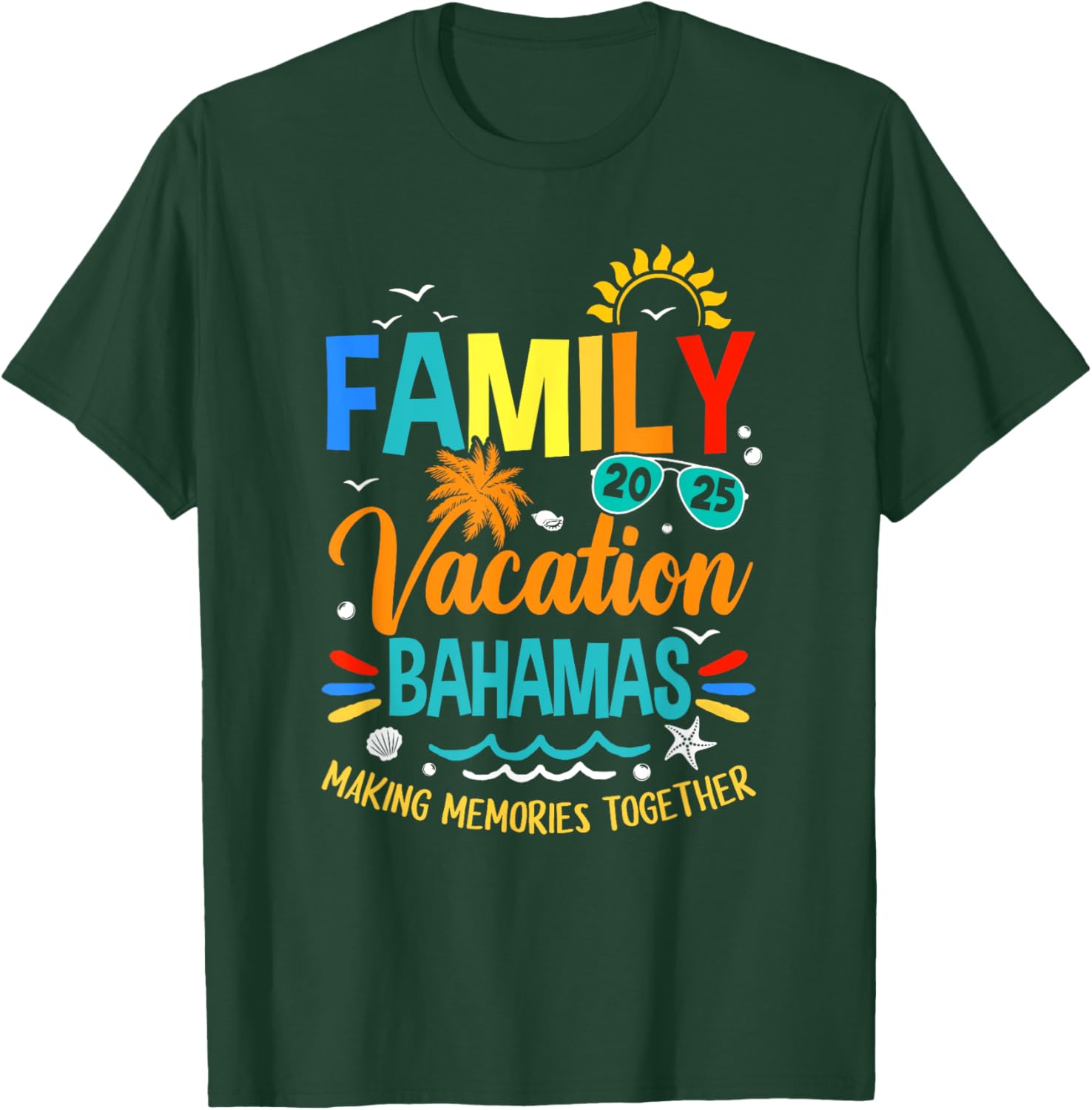 Family Vacation 2025 Bahamas T-Shirt for Making Memories Together - 11