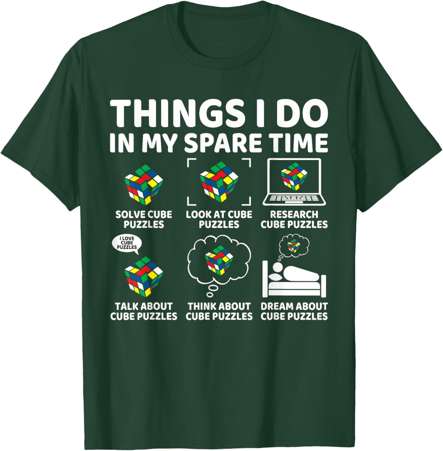 Funny Cube Puzzle Speed Cubing T-Shirt for Puzzle Lovers and Fans - 17