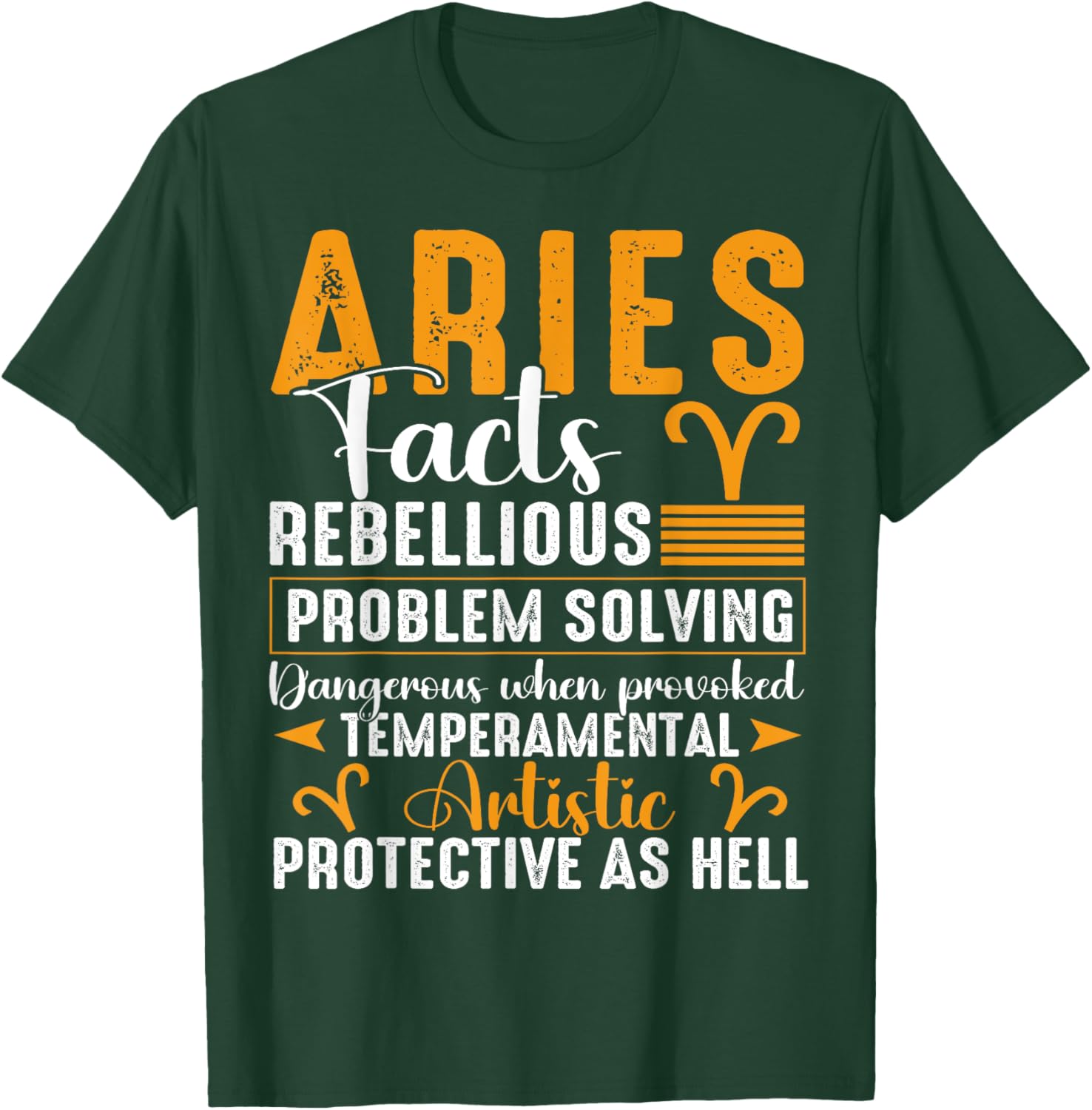 Aries Zodiac Facts T-Shirt for March April Birthdays - Fun Astrology Style - 2