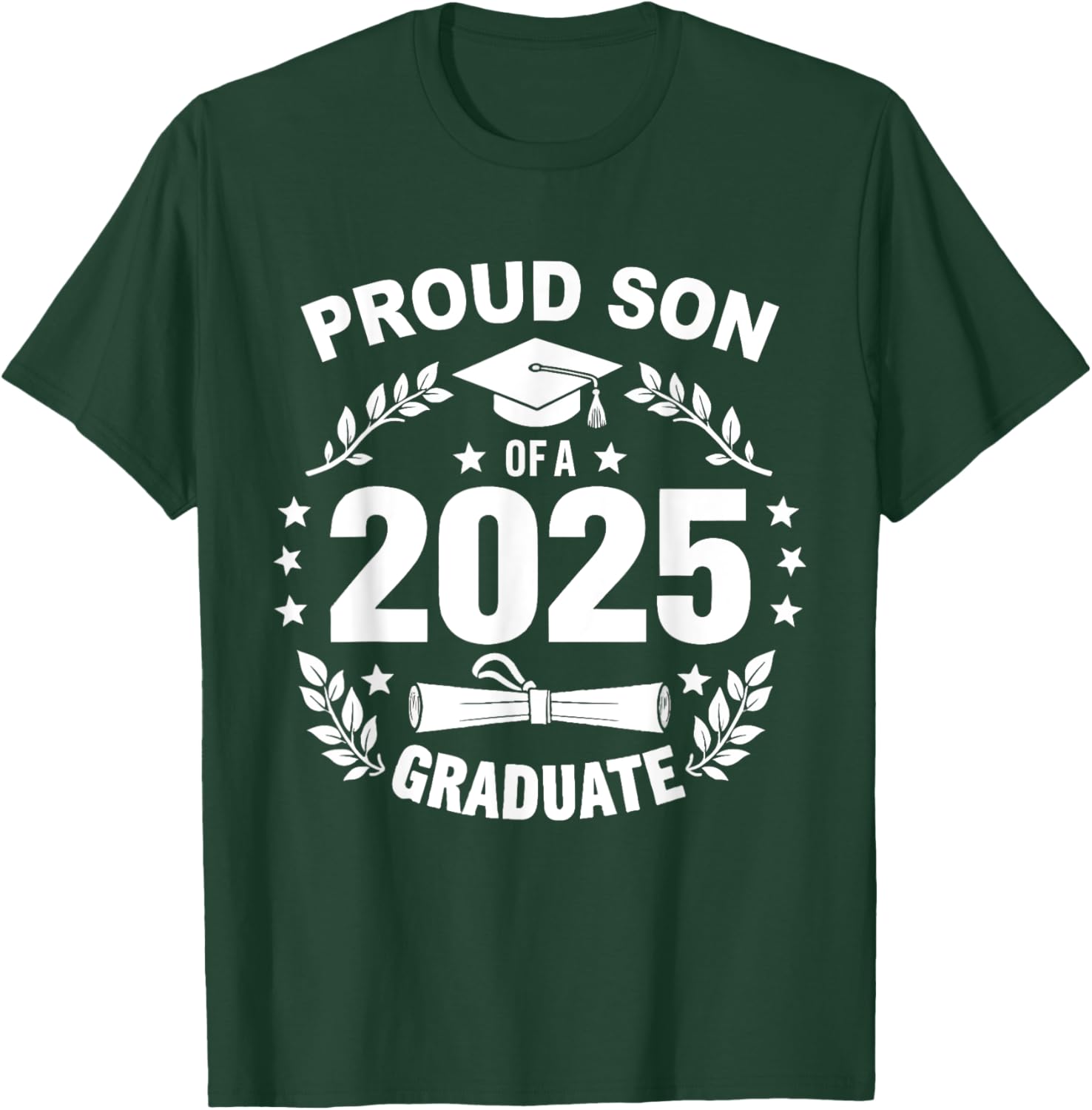 Proud Son of a 2025 Graduate T-Shirt for Class of 2025 Celebration - 1