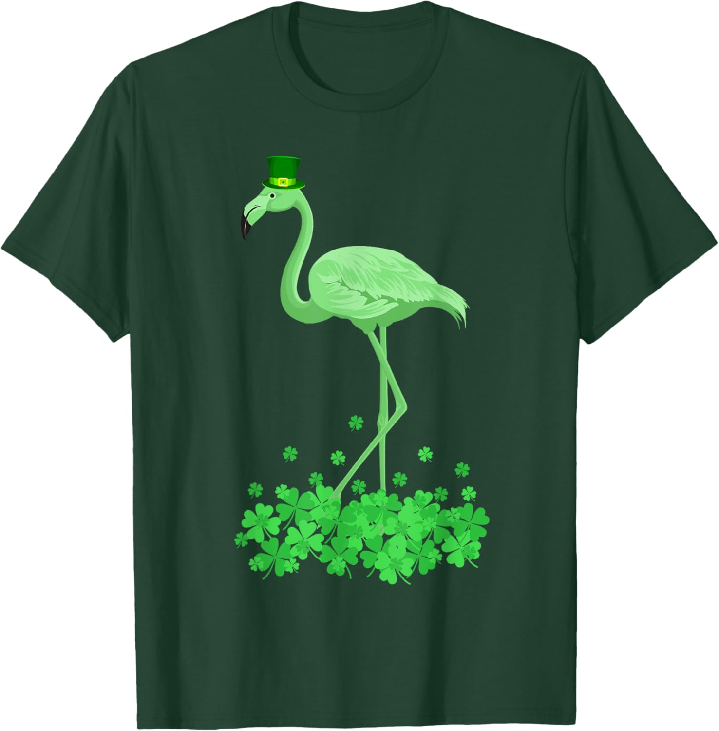 Lucky Leprechaun Flamingo T-Shirt for St Patrick's Day Fun - 10