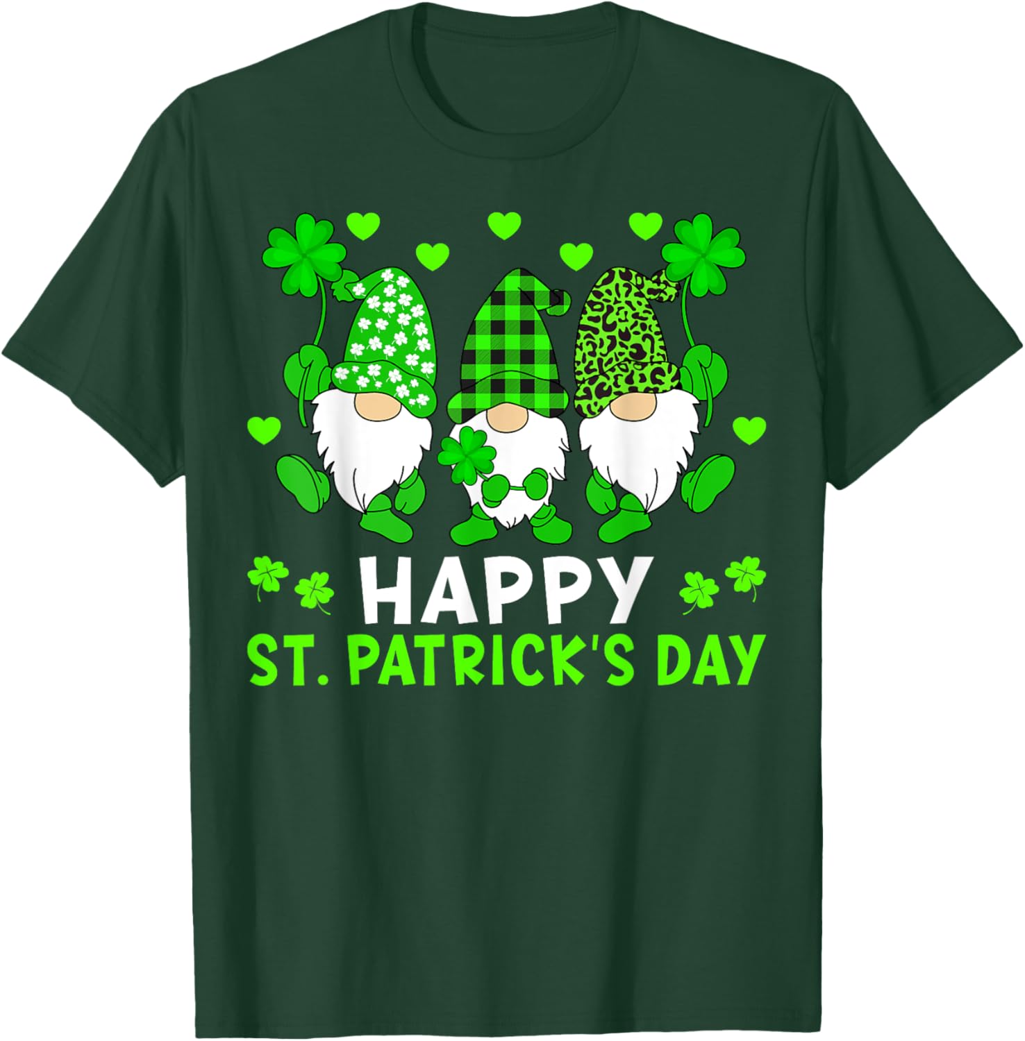 Happy St Patricks Day Gnomes Shamrock T-Shirt for Men Women Kids - 9