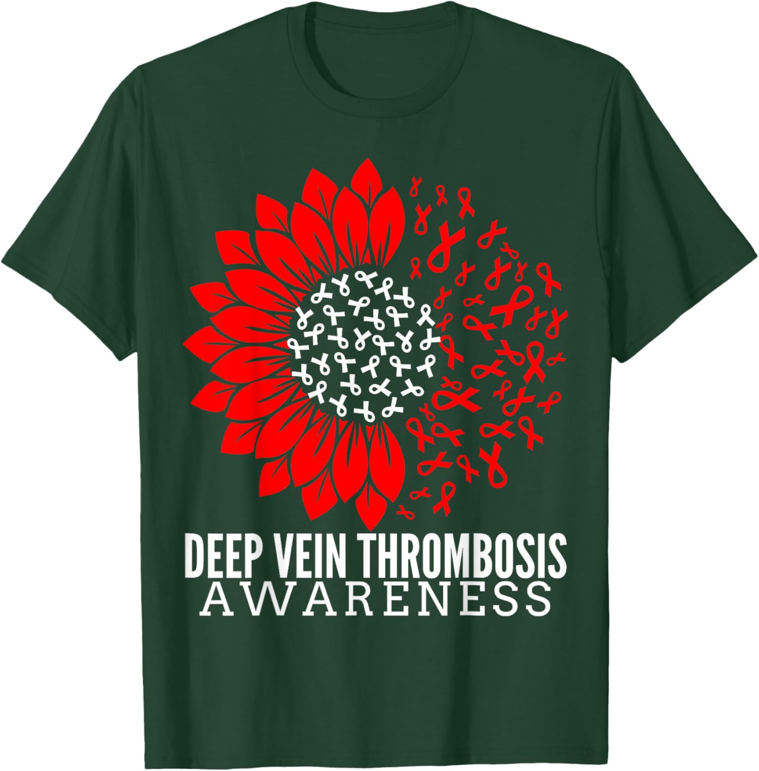 DVT Fighter Sunflower Ribbon T-Shirt for Deep Vein Thrombosis Awareness - 23