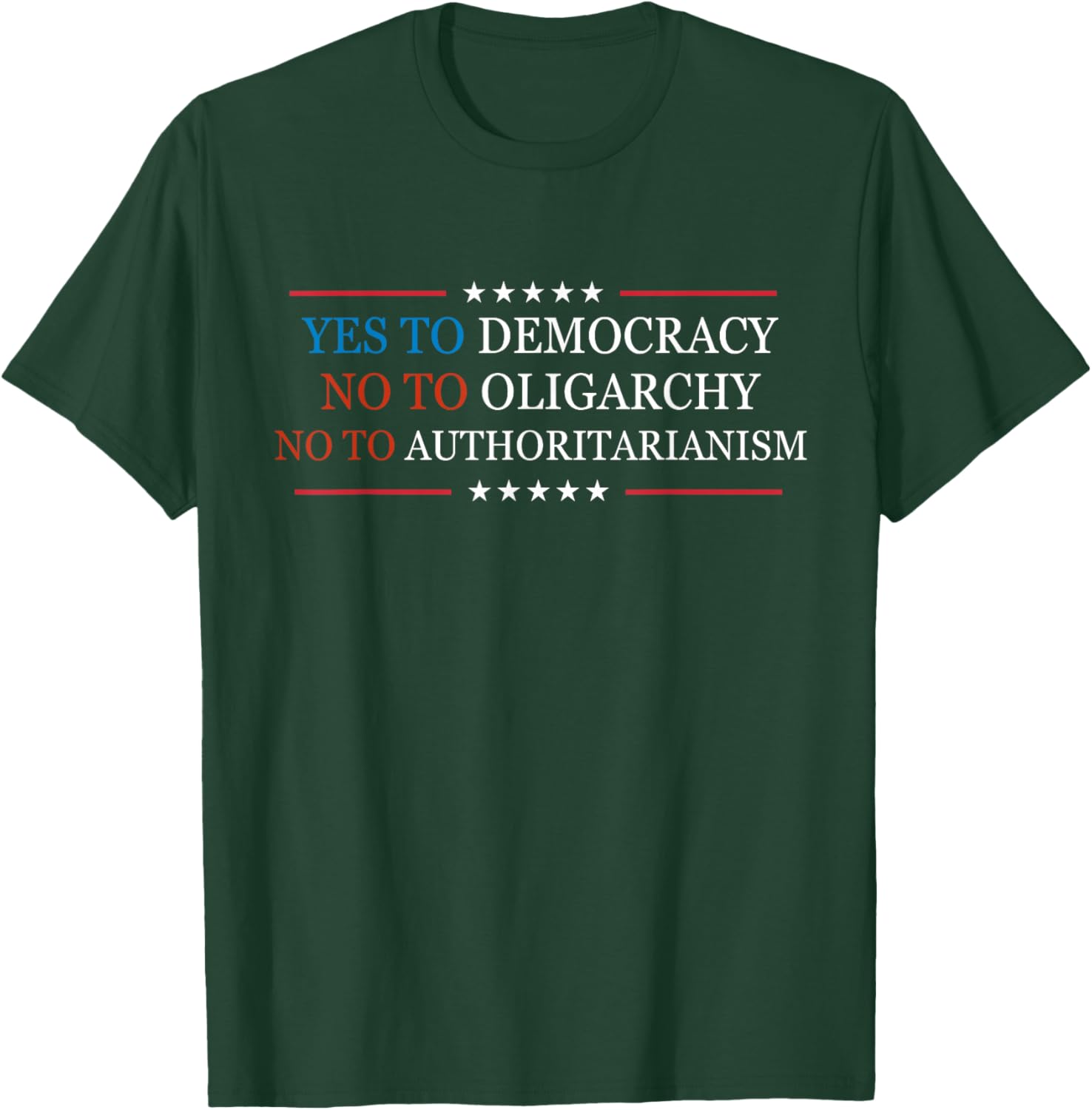 Yes To Democracy No To Oligarchy Bernie Sanders Quote T-Shirt for Activists - 5