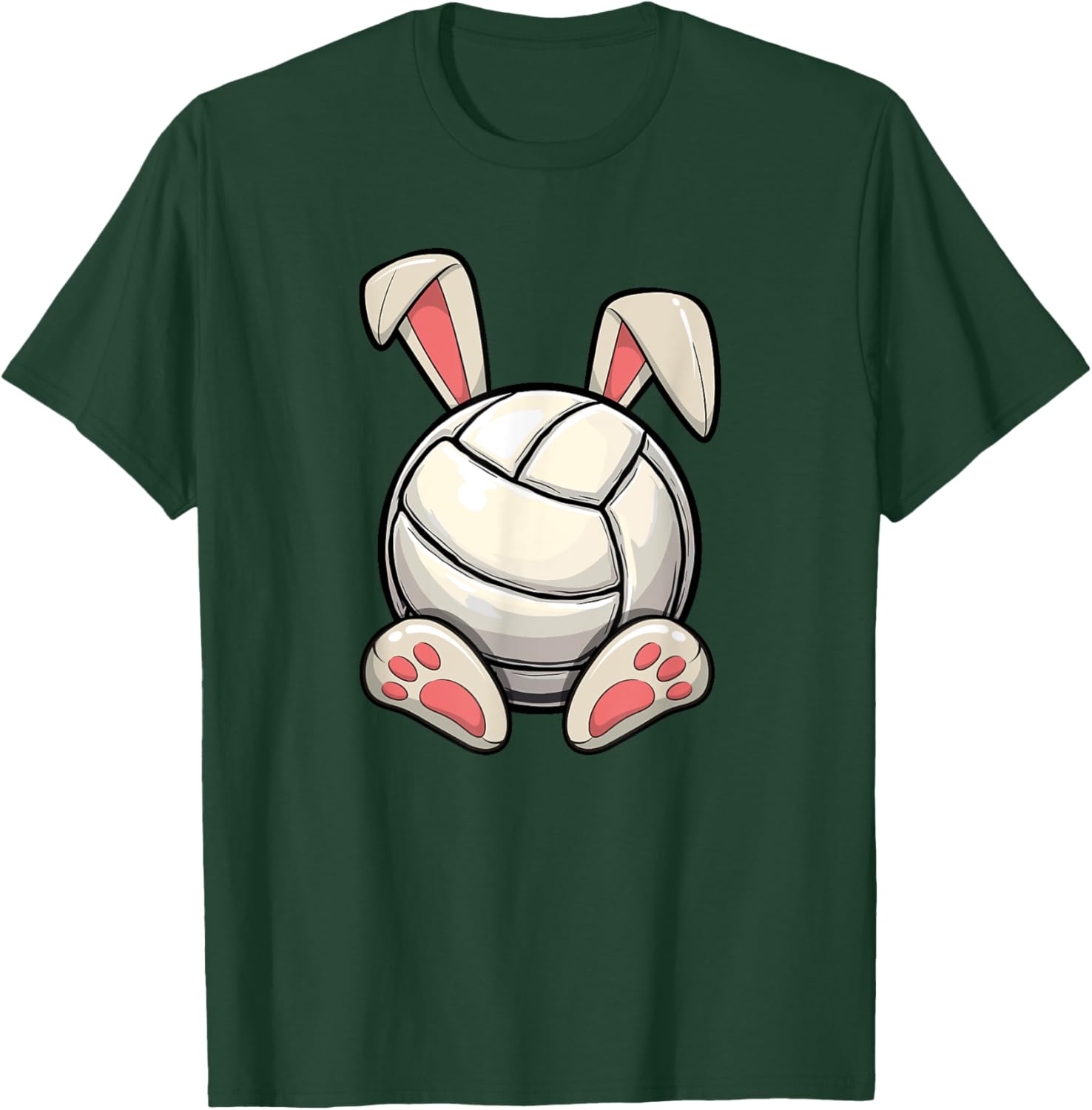 Easter Volleyball Bunny Ears T-Shirt for Kids' Egg Hunt Fun - 16
