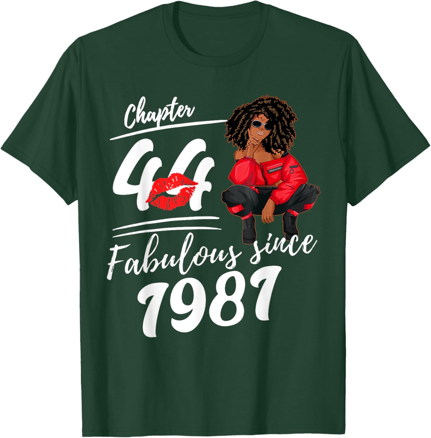 Fabulous Since 1981 Birthday Queen T-Shirt for Women - 44th Birthday Gift - 5