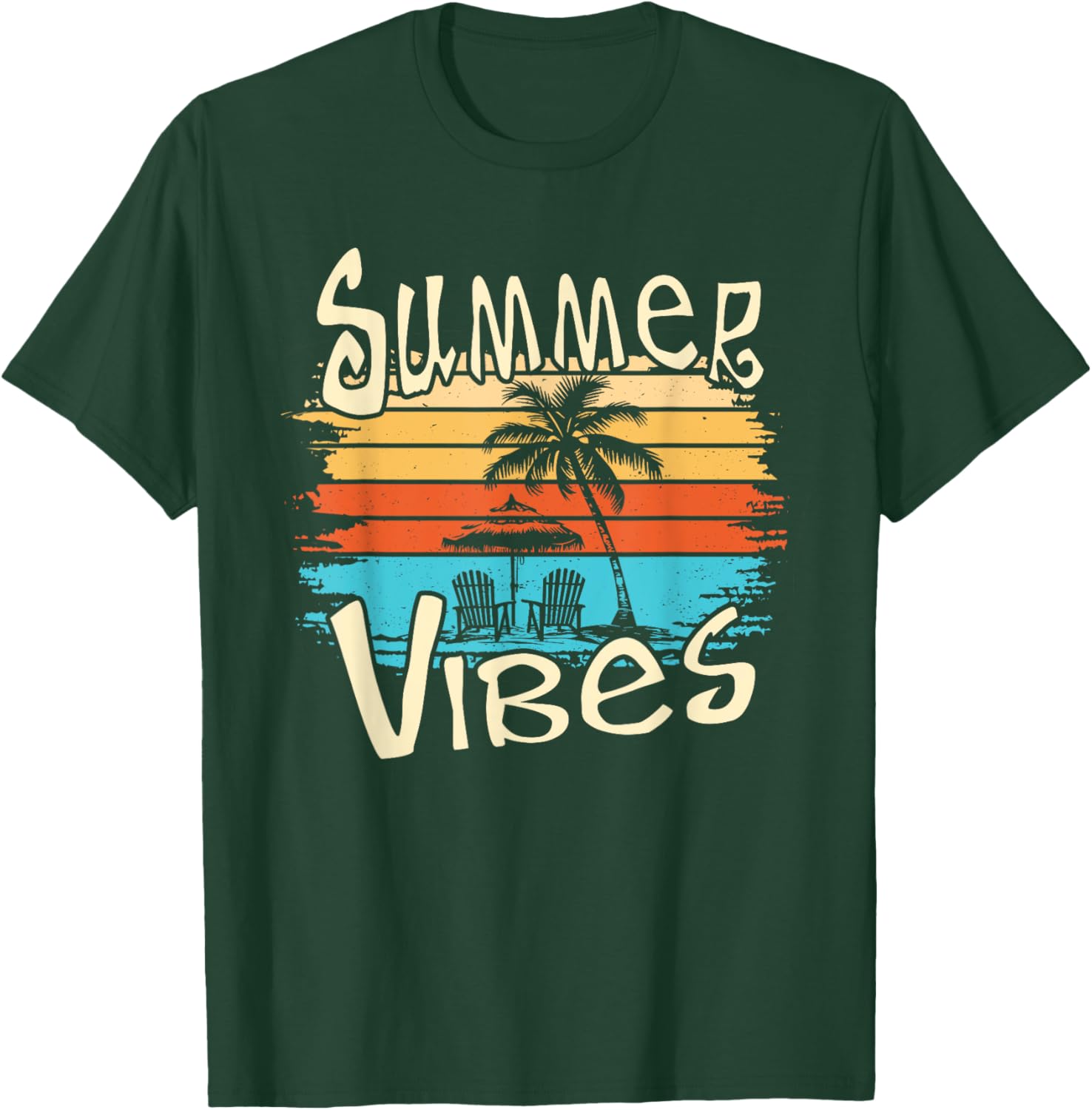 Summer Vibes Retro Palm Tree T-Shirt Perfect for Fun Sunshine Days - 13