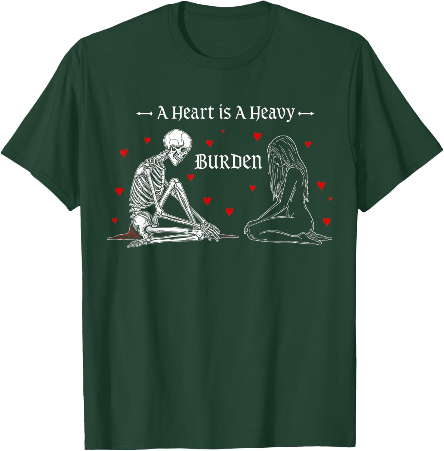 Gothic Romantic Skeleton T-Shirt for Heartfelt Style Lovers - 2