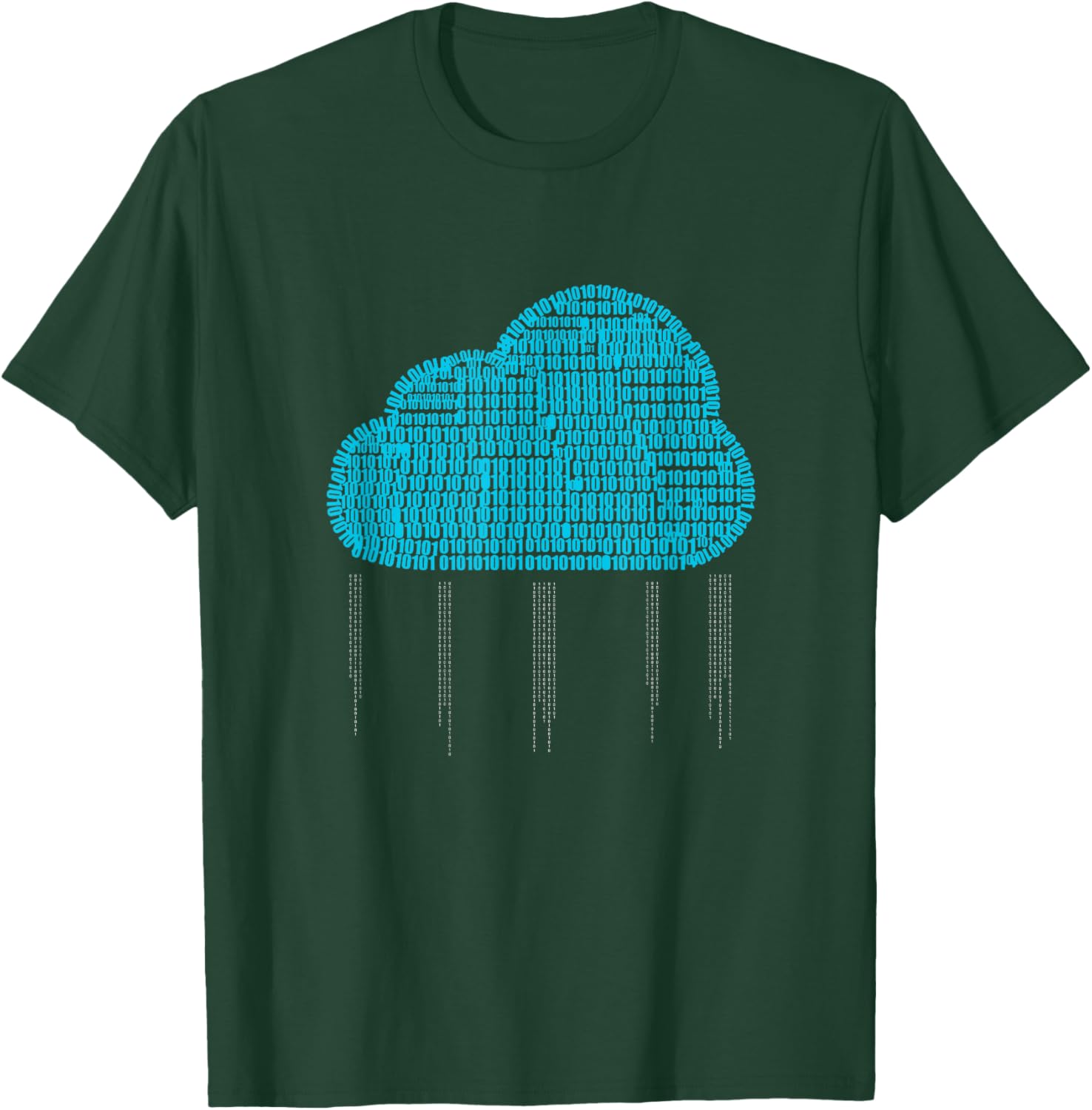 Funny IT Developer T-Shirt for Men and Women - Binary Cloud Coder Design - 13