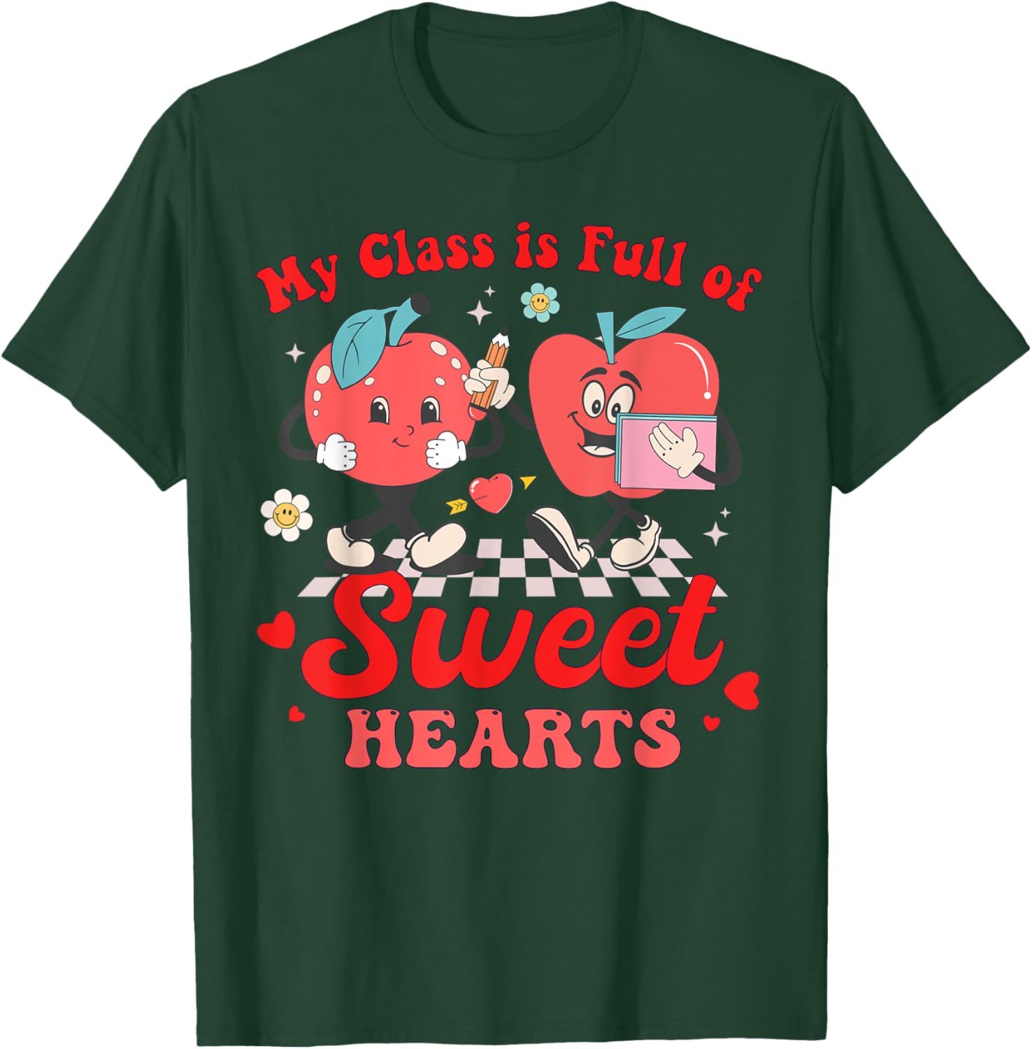 Cute Teacher Valentines Day T-Shirt My Class Is Full of Sweethearts - 16