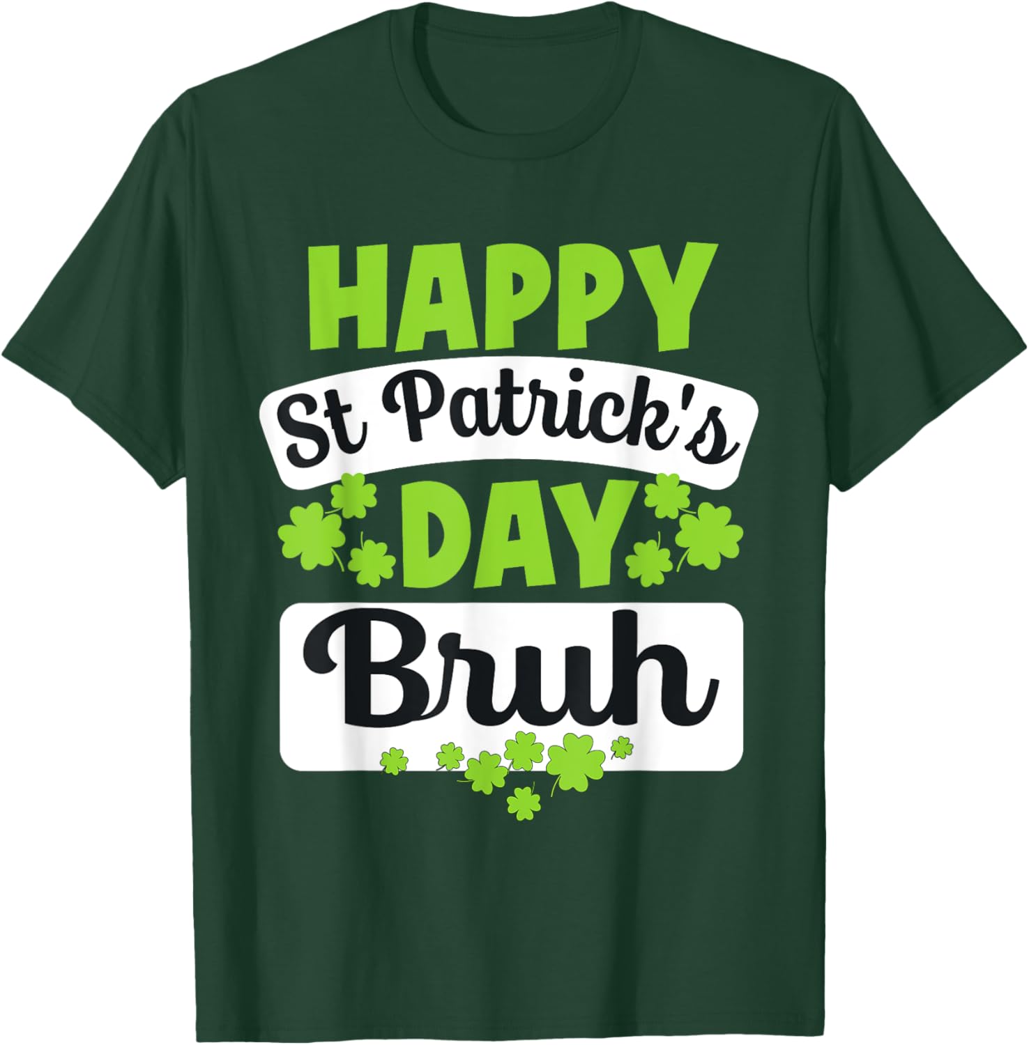 Funny Bruh St Patricks Day Shamrock Meme T-Shirt for Bro Style - 1