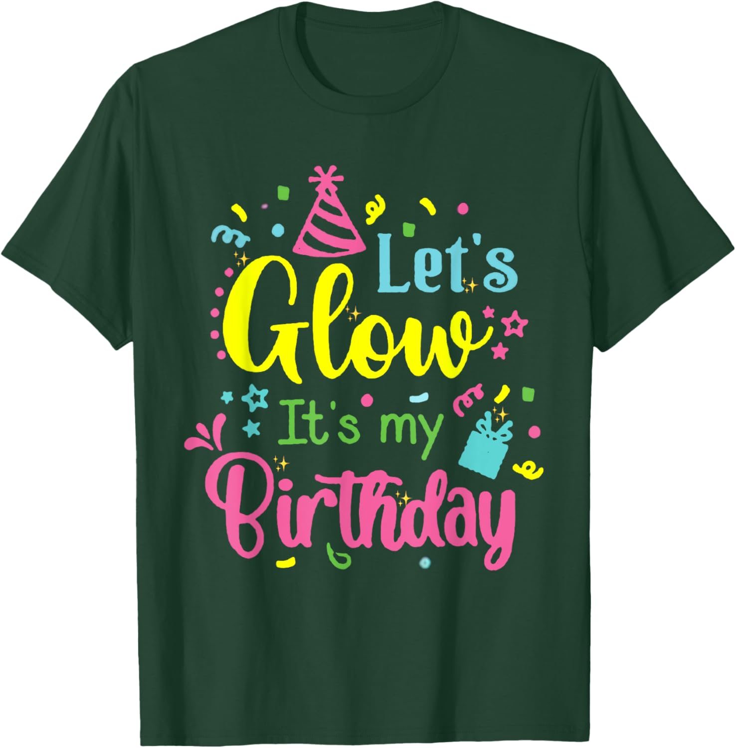 Glow in the Dark 80s Birthday Party Team T-Shirt for Fun Celebrations - 17