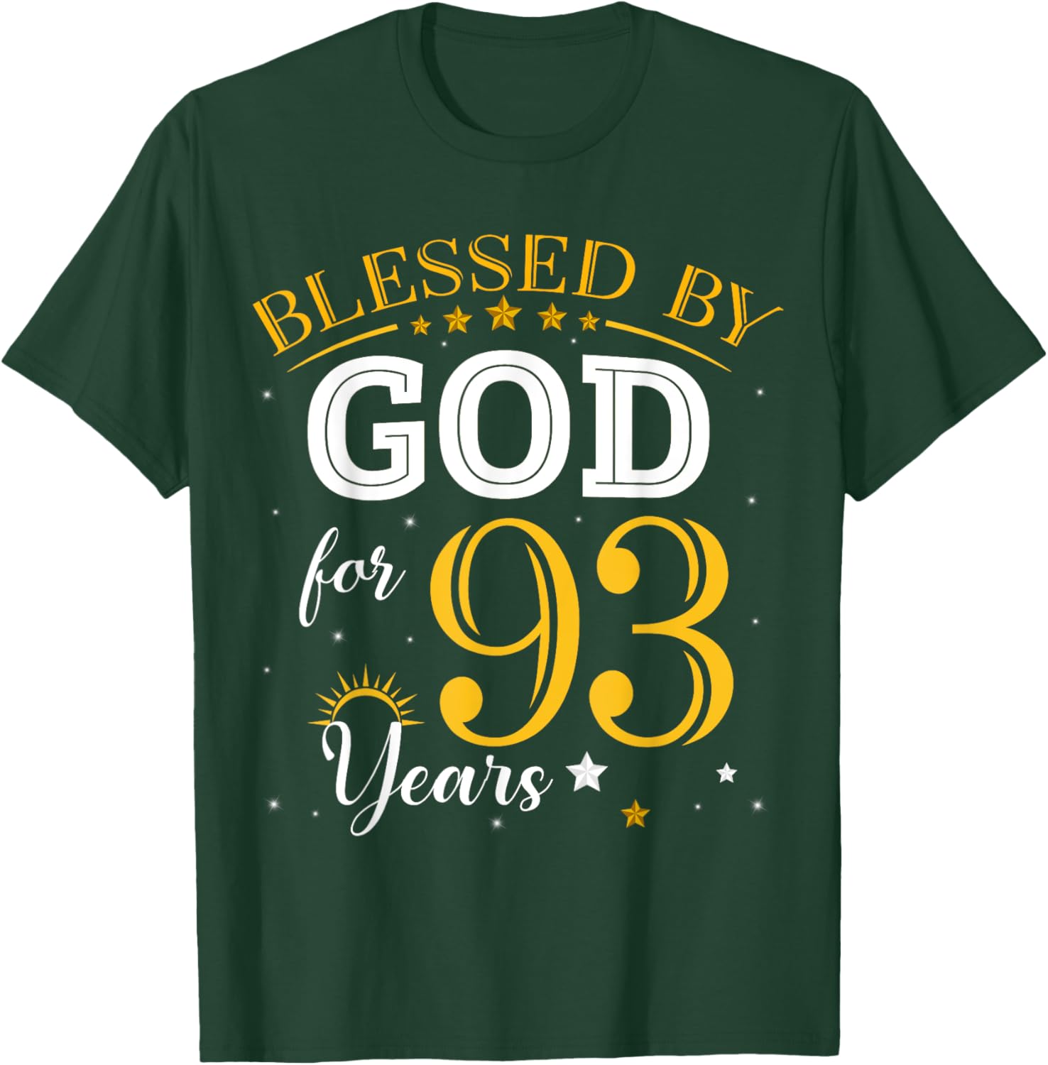Vintage 93rd Birthday Girl Blessed by God T-Shirt for Special Celebrations - 12