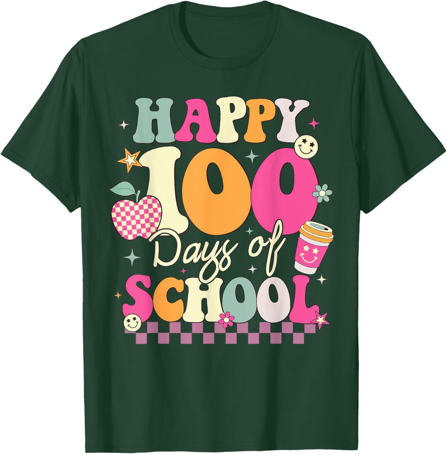Happy 100th Day of School T-Shirt for Girls Fun Celebration Outfit - 5