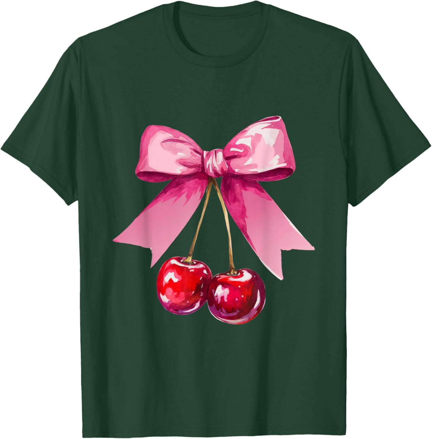 Kawaii Cherry Pink Bow T-Shirt for Cute Valentine's Day Style - 24