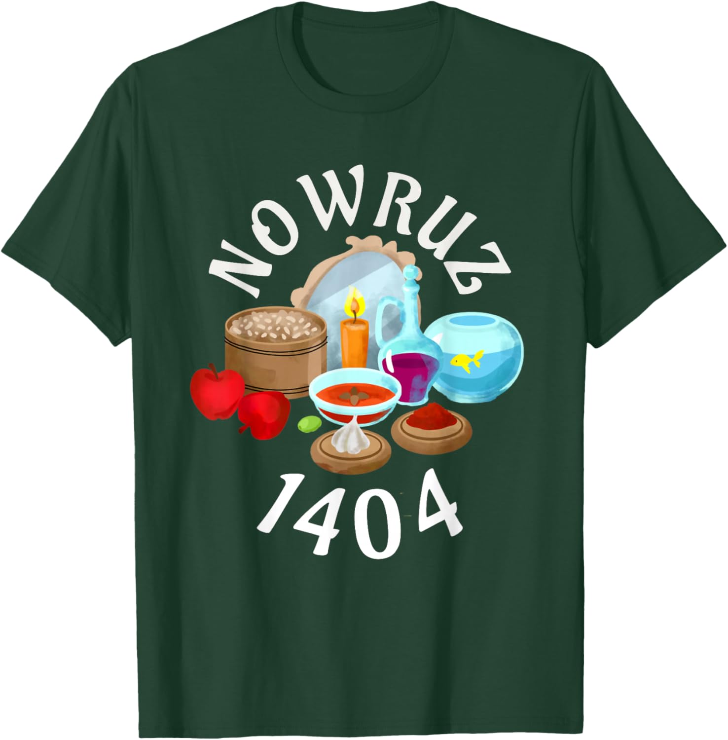 Myoan Unisex Persian Nowruz 1404 T-Shirt Celebrating Haft Sin Culture - 24