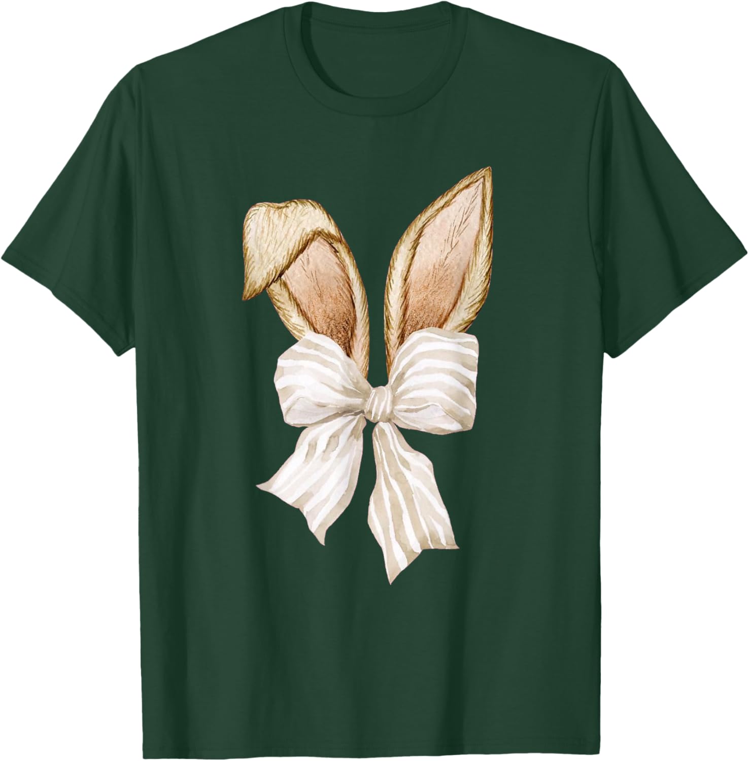 Coquette Bow Bunny Ears Rabbit Retro Easter Day T-Shirt for Kids - 5