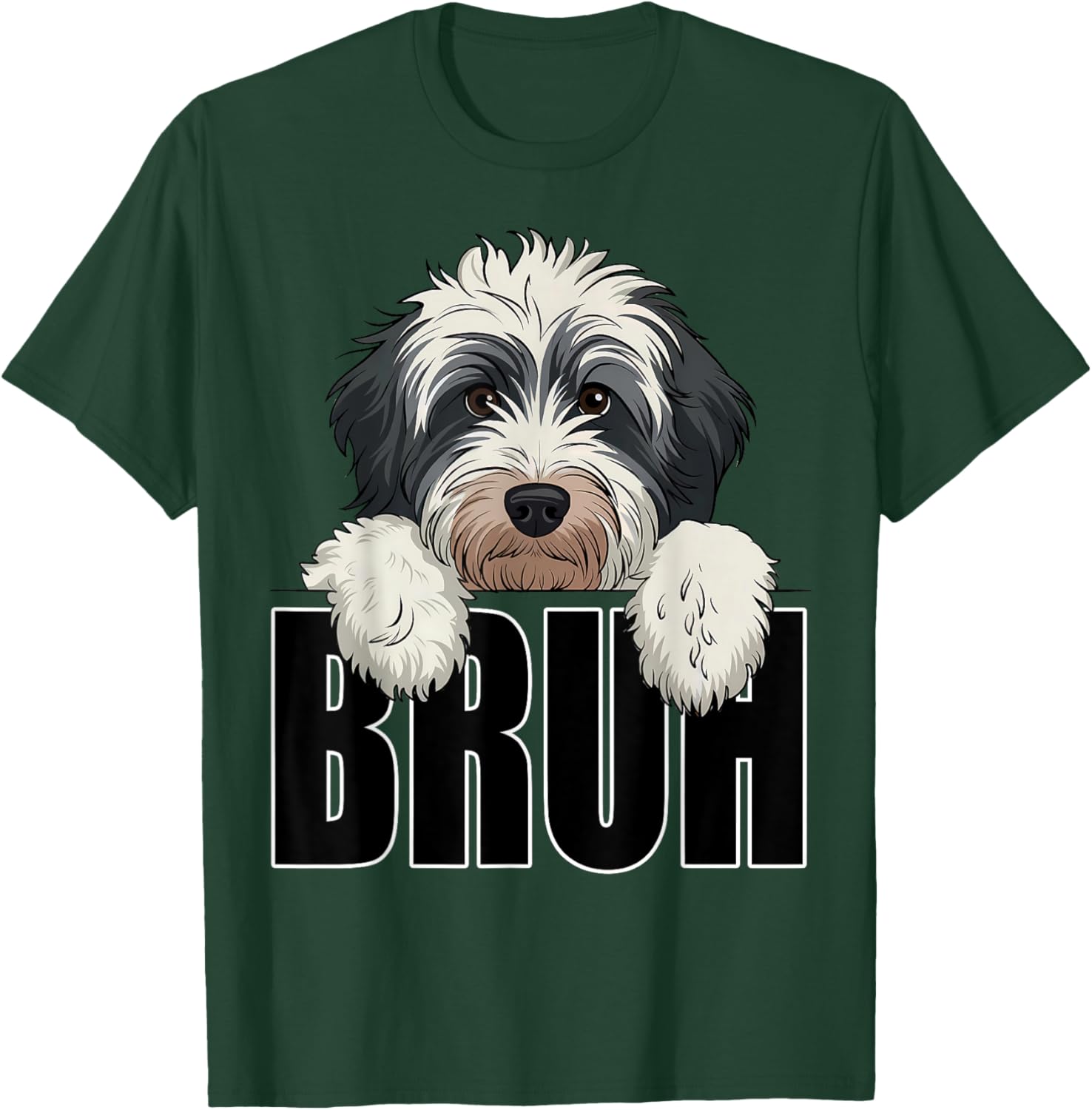 Funny Bruh Bernedoodle T-Shirt for Dog Lovers - Perfect for Boys and Kids - 18