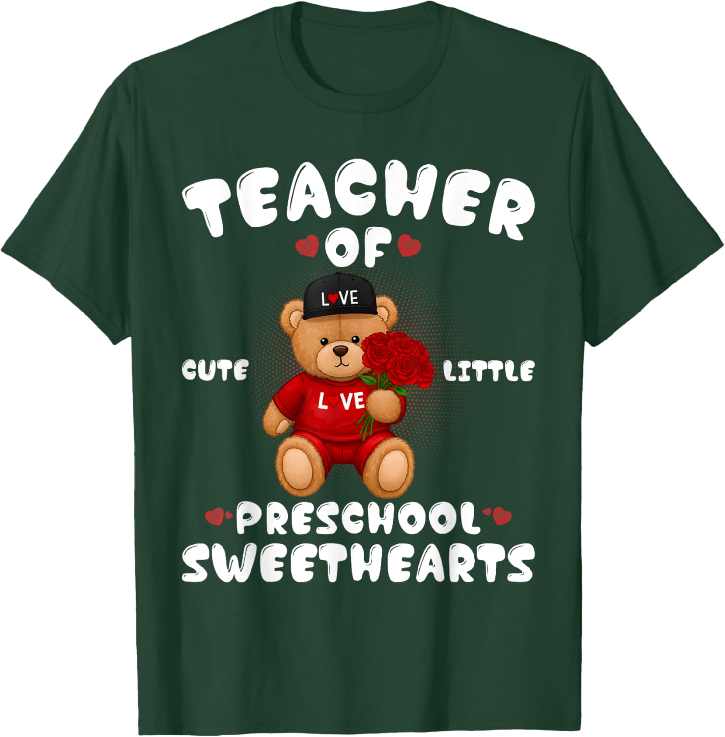 Cute Valentine's Day T-Shirt for Preschool Teachers in Love - 4