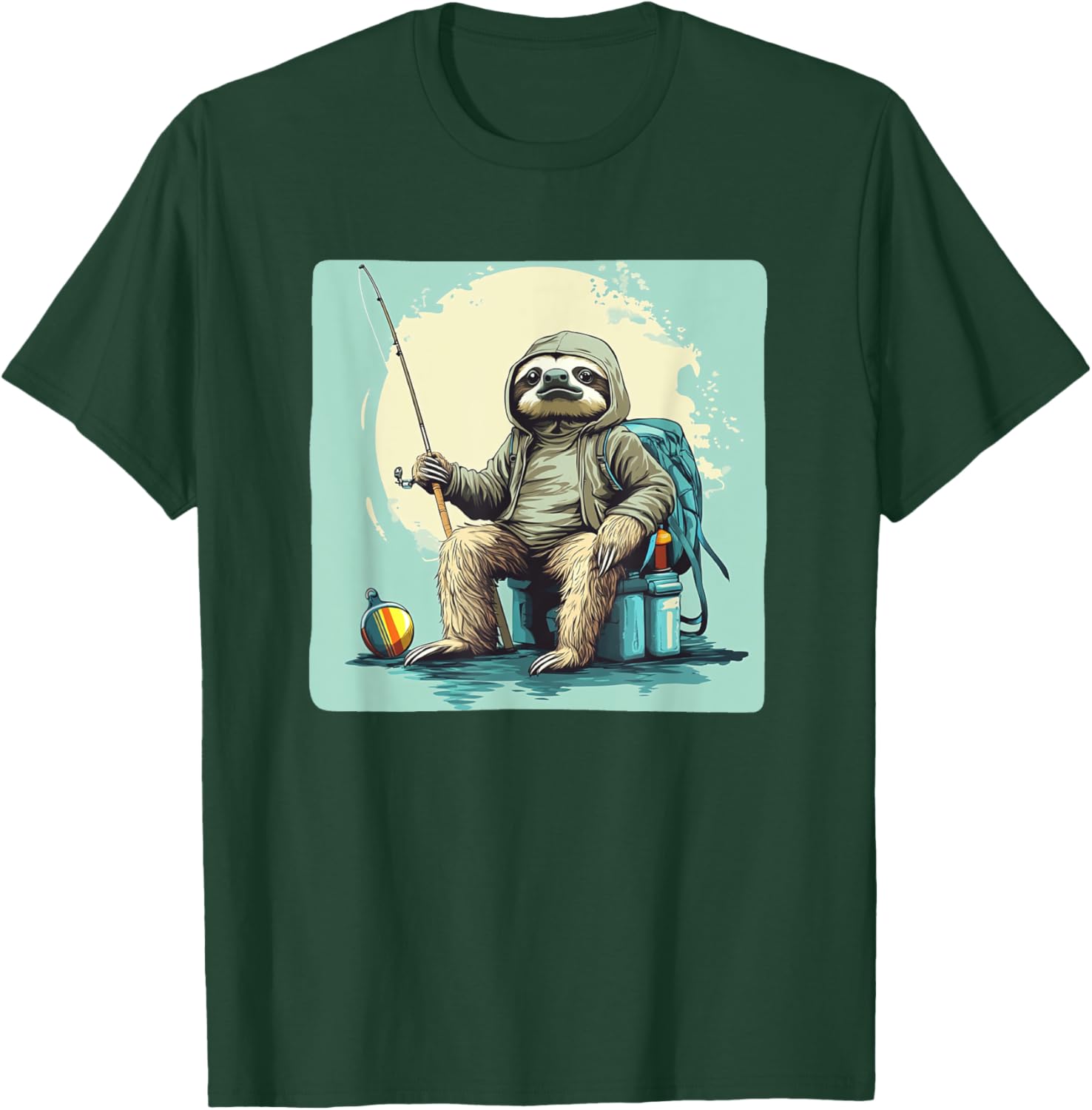 Fishing Sloth T-Shirt - Slow and Steady Wins the Catch Apparel - 11