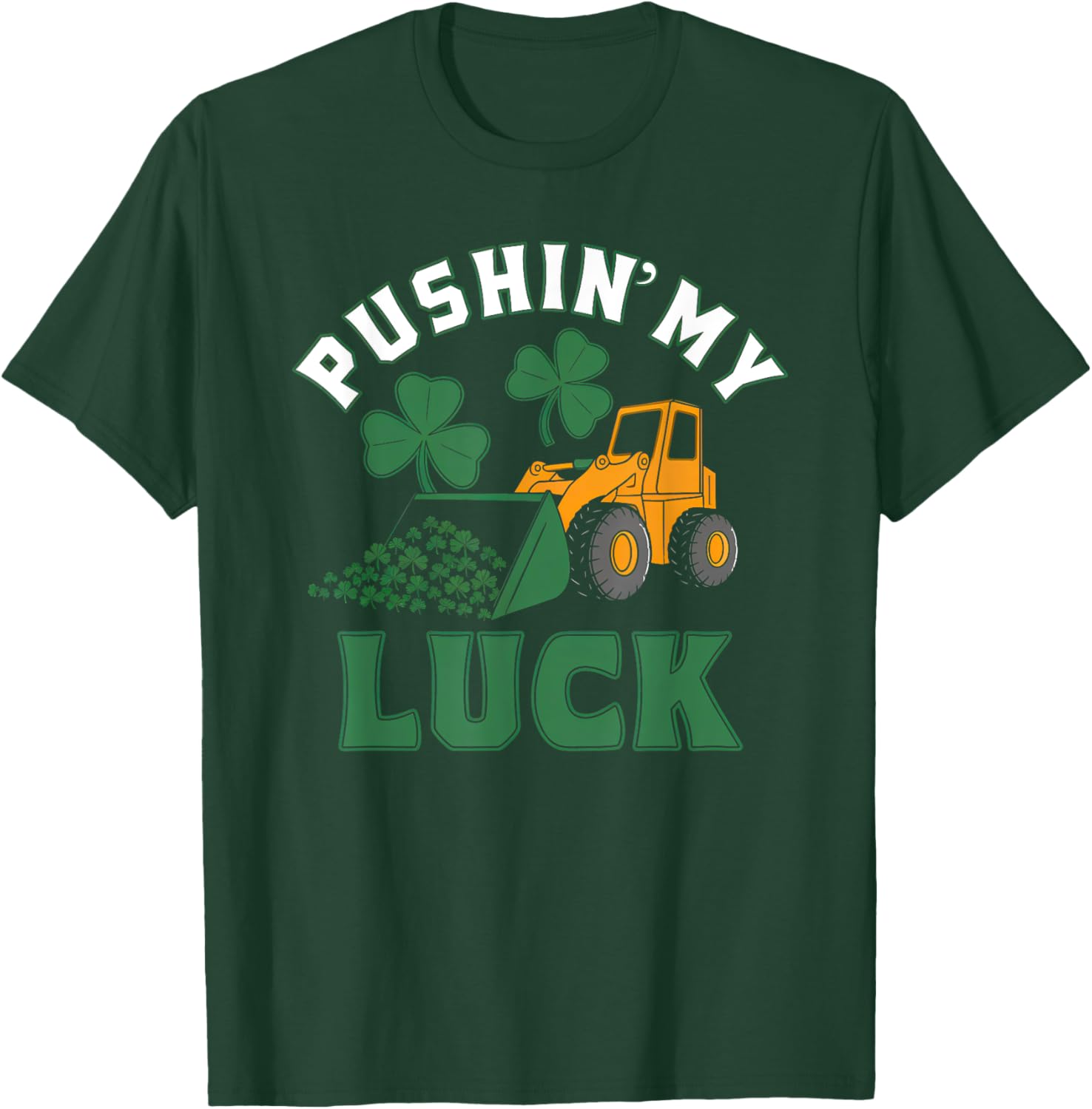Funny St Patrick's Day Shamrock T-Shirt for Boys - Pushin My Luck Design - 2