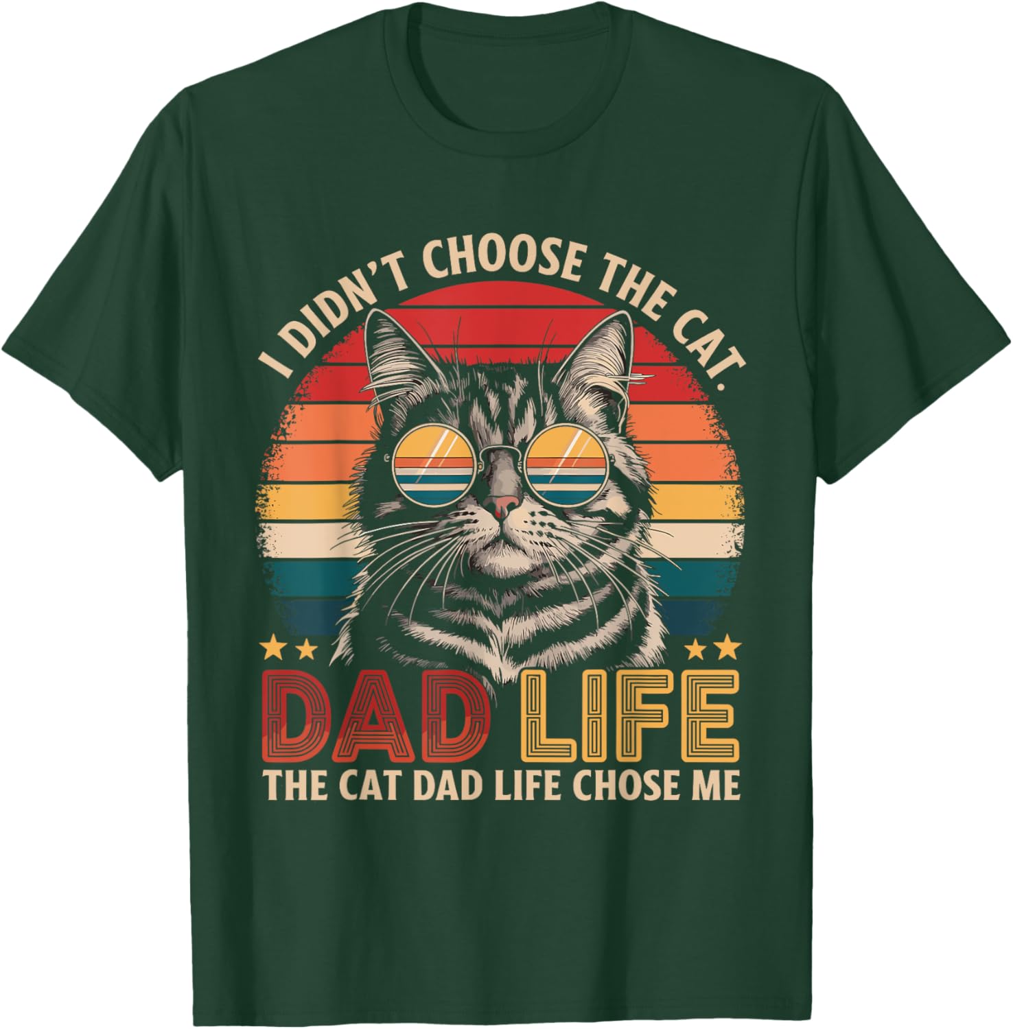 Cat Dad Life T-Shirt Funny Cat Lover Gift for Father's Day and Birthdays - 7